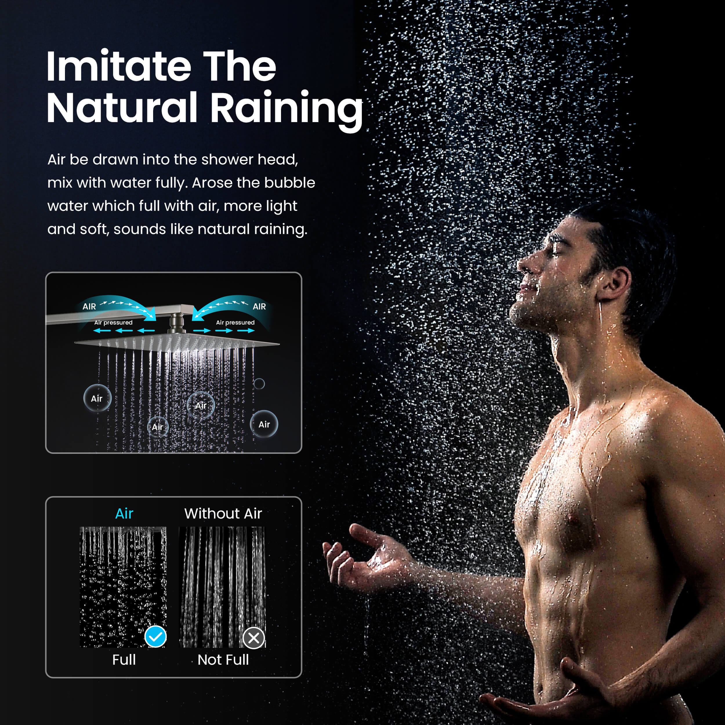 Cube Pressure Balanced 2-Function Shower System with Rough-In Valve KSF405