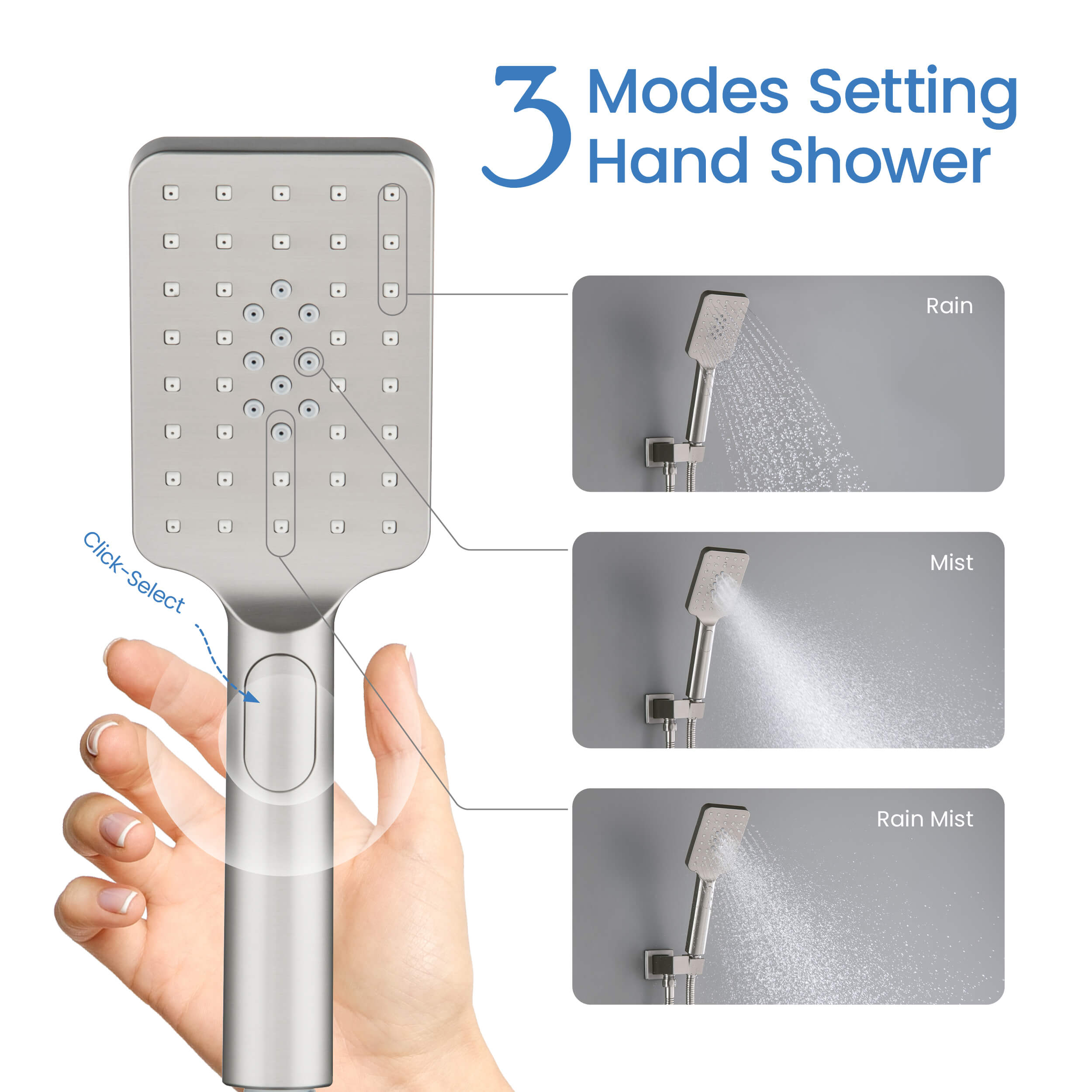 Cube Pressure Balanced 2-Function Shower System with Rough-In Valve KSF405