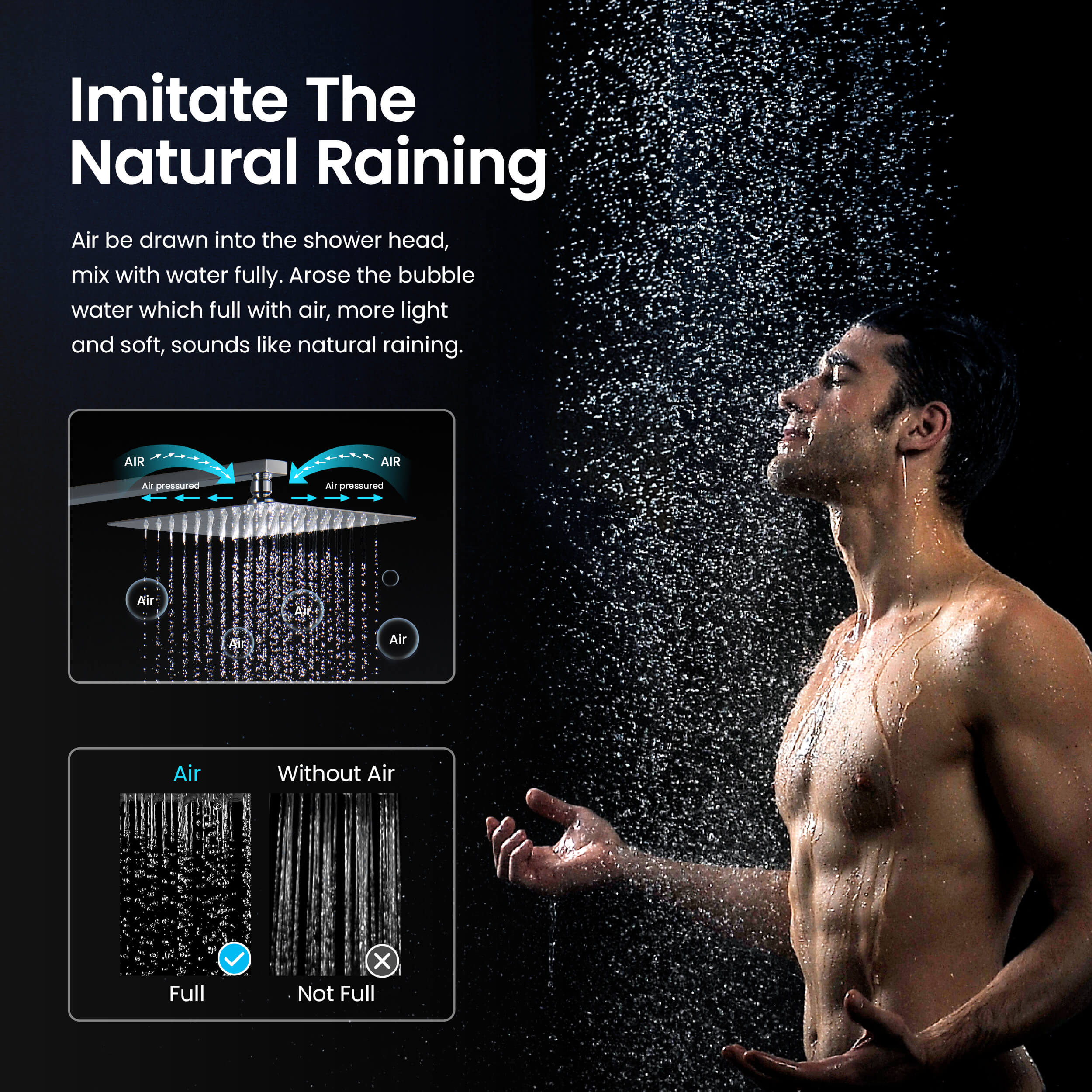 Cube Pressure Balanced 2-Function Shower System with Rough-In Valve KSF405