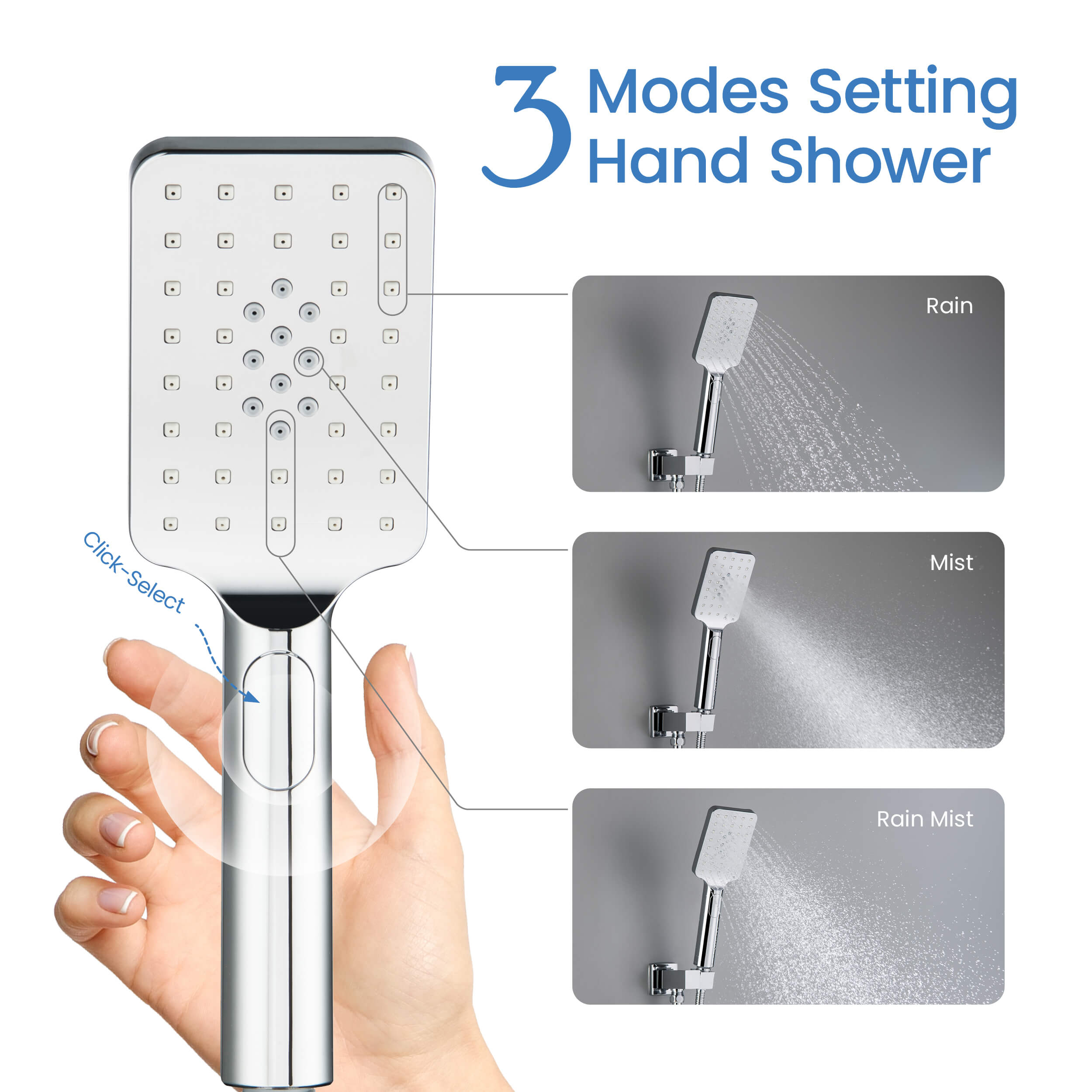 Cube Pressure Balanced 2-Function Shower System with Rough-In Valve KSF405