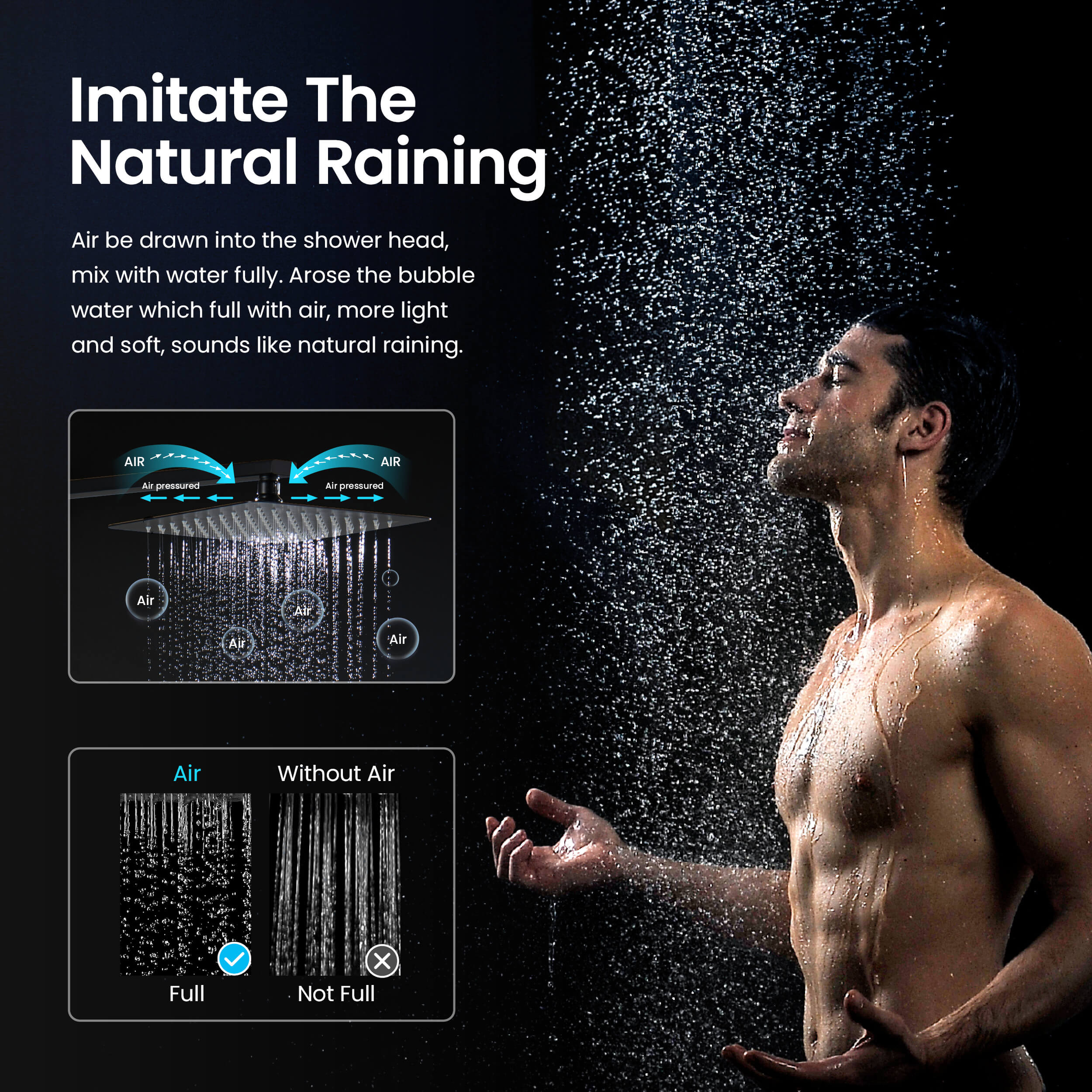 Cube Pressure Balanced 2-Function Shower System with Rough-In Valve KSF405