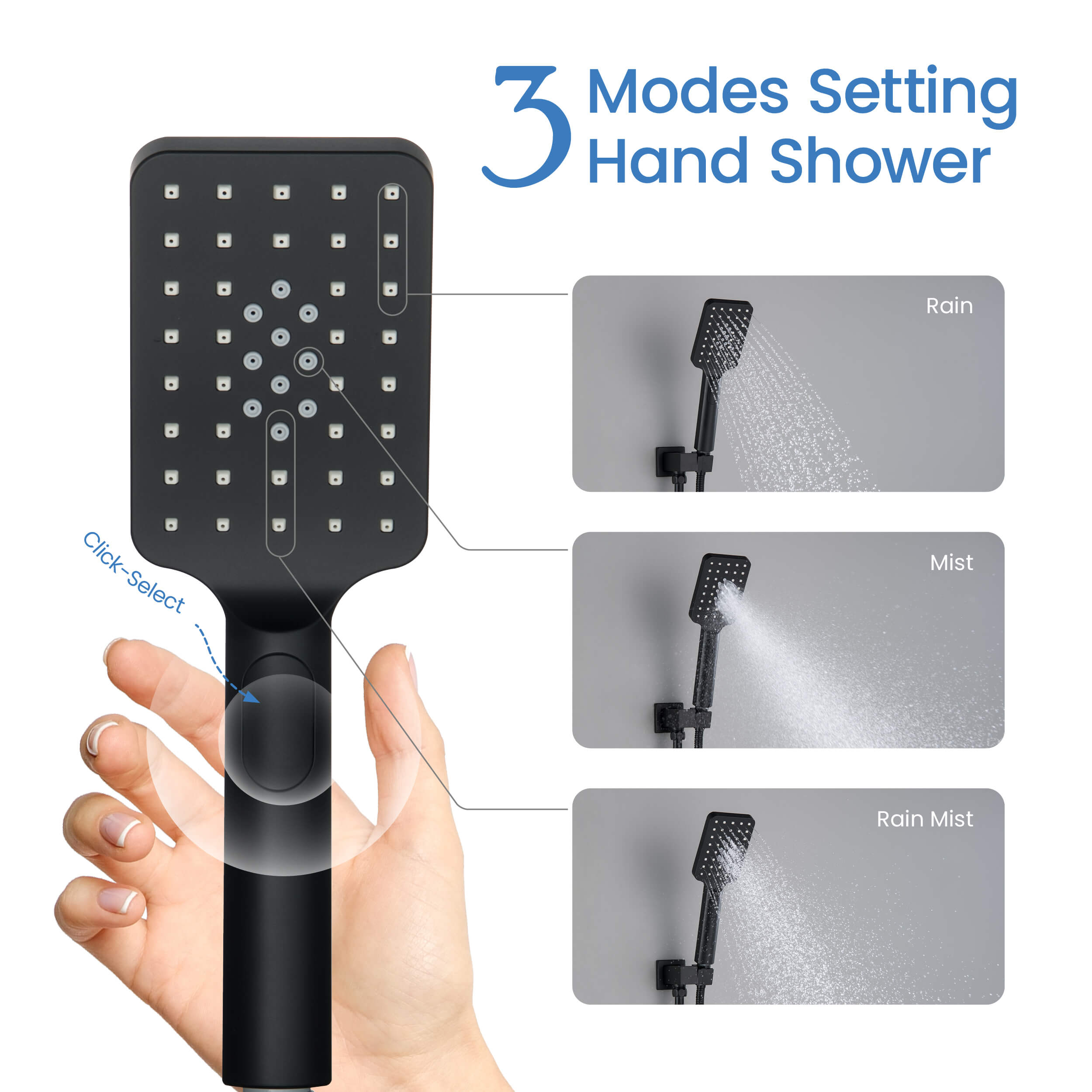 Cube Pressure Balanced 2-Function Shower System with Rough-In Valve KSF405