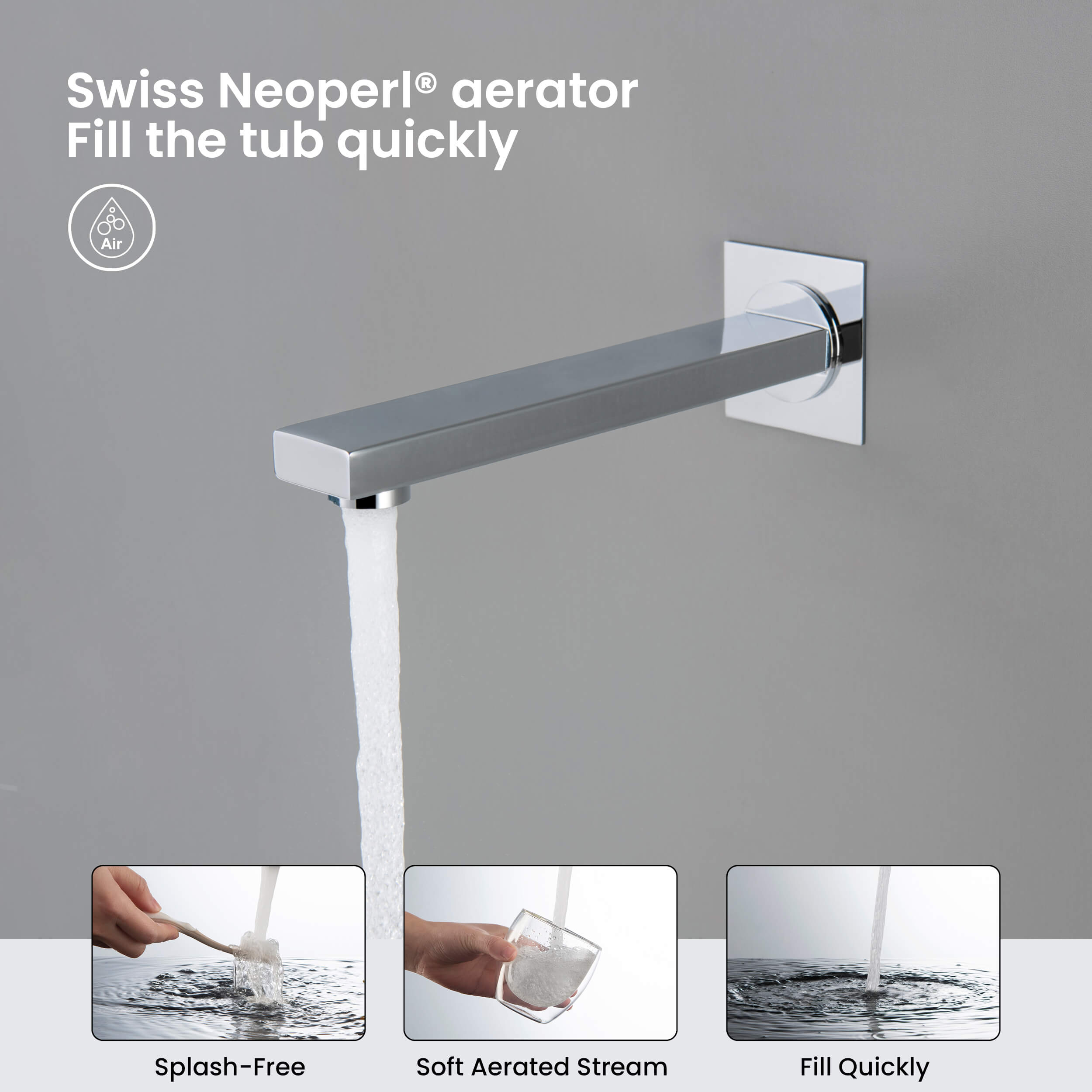 Cube Pressure Balanced 3-Function Shower System with Rough-In Valve KSF406