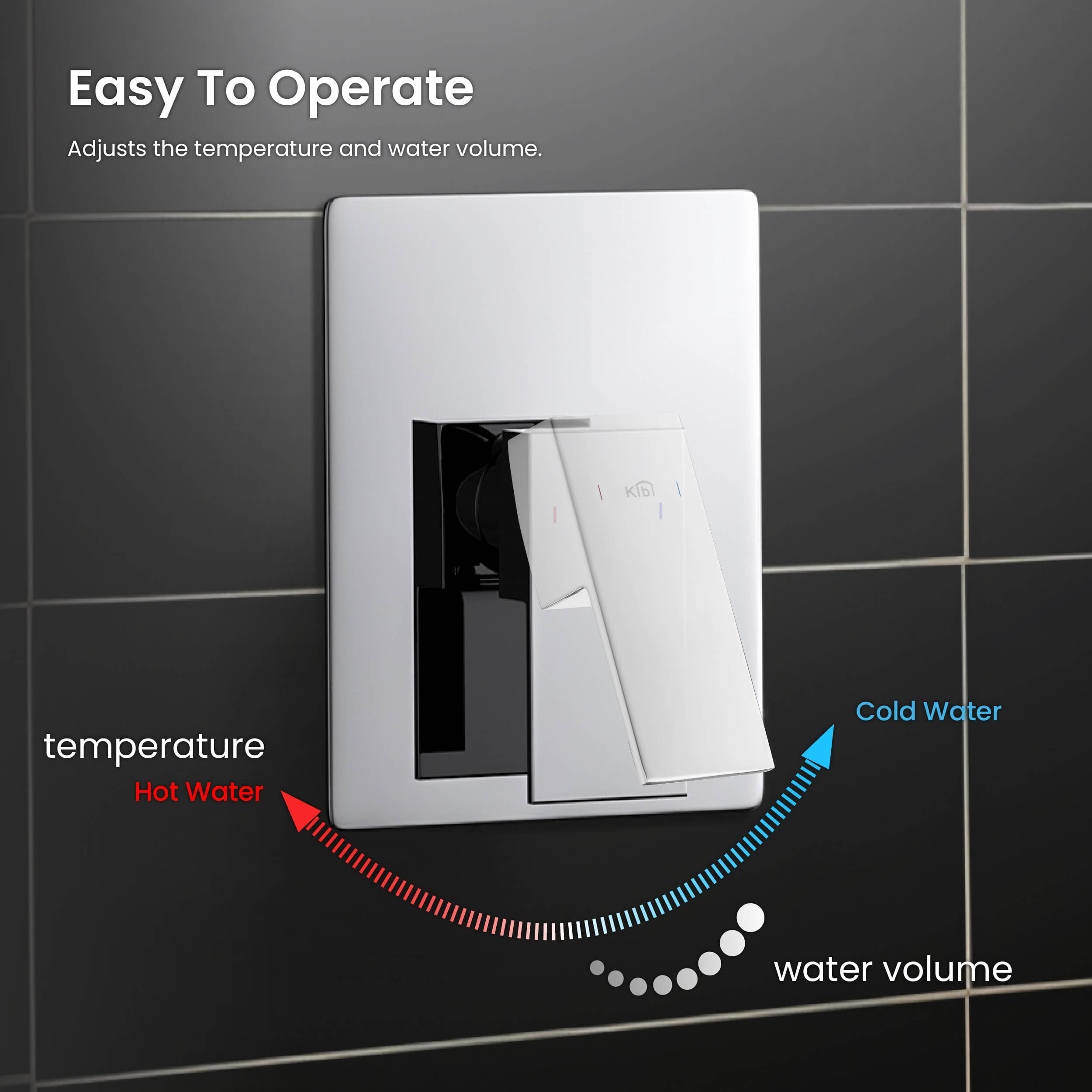 Cube Pressure Balanced Single Function Shower System with Rough In Valve - KSF411
