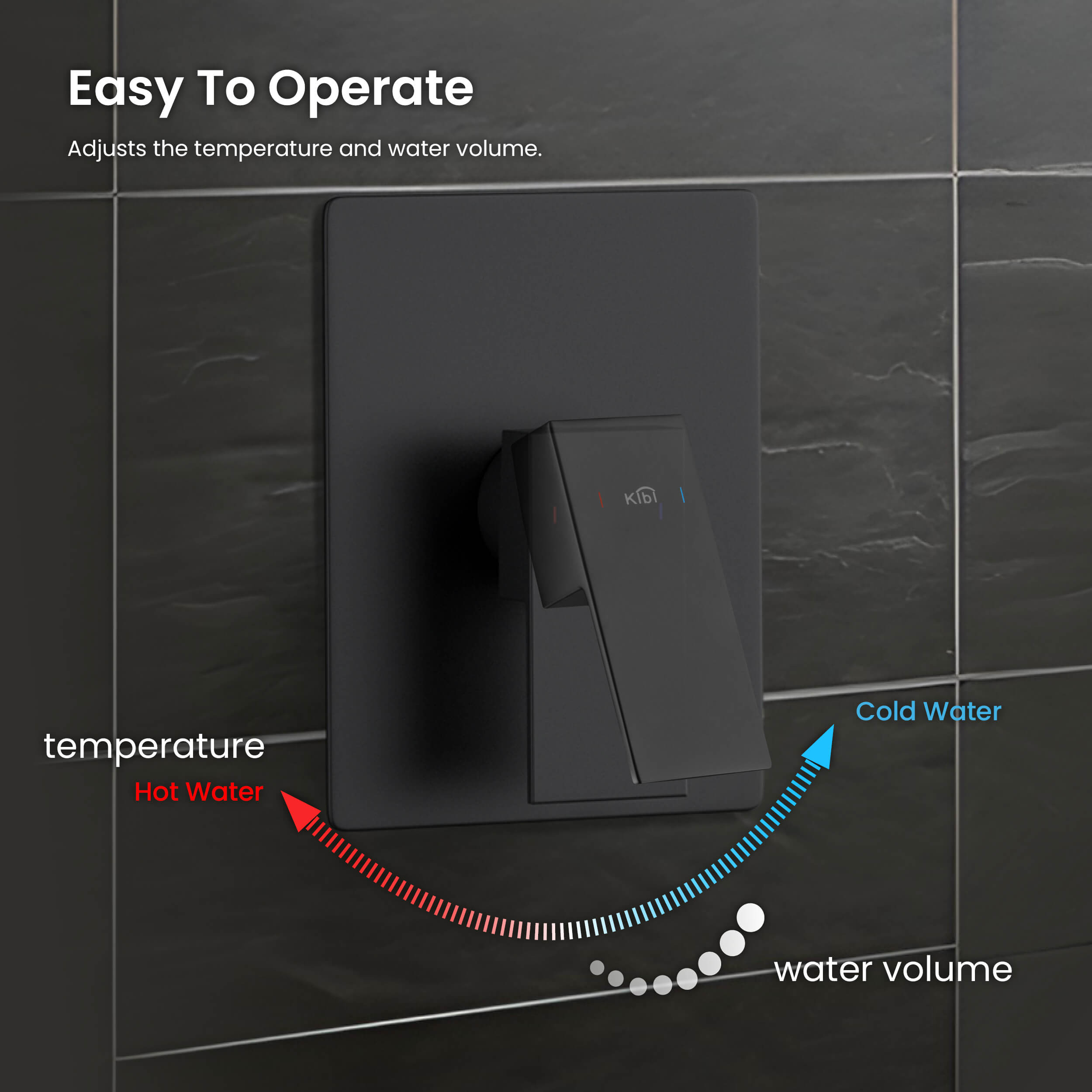 Cube Pressure Balanced Single Function Shower System with Rough In Valve - KSF411