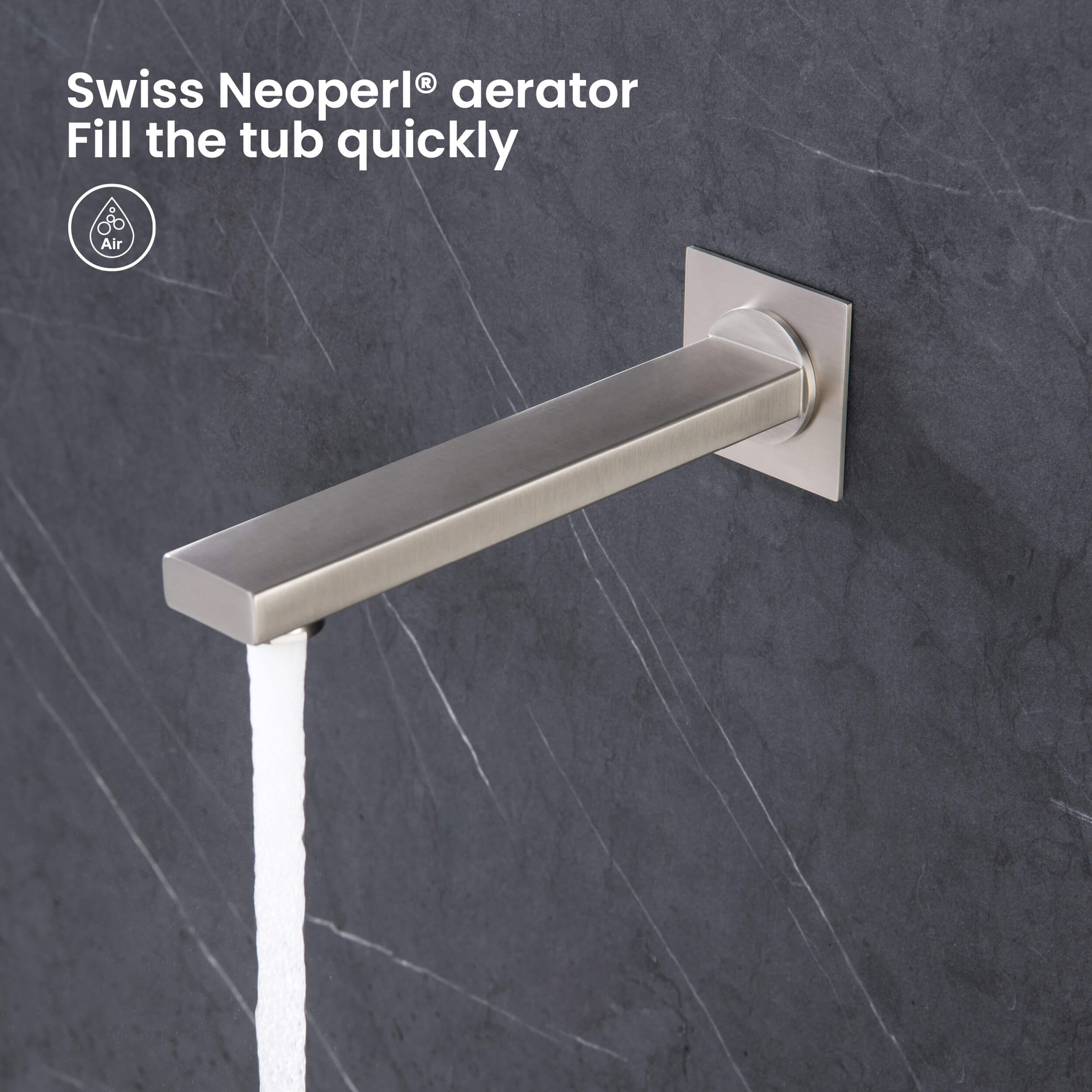 Cube Pressure Balanced Ceiling Mounted 3-Function Shower System with Rough In Valve - KSF413