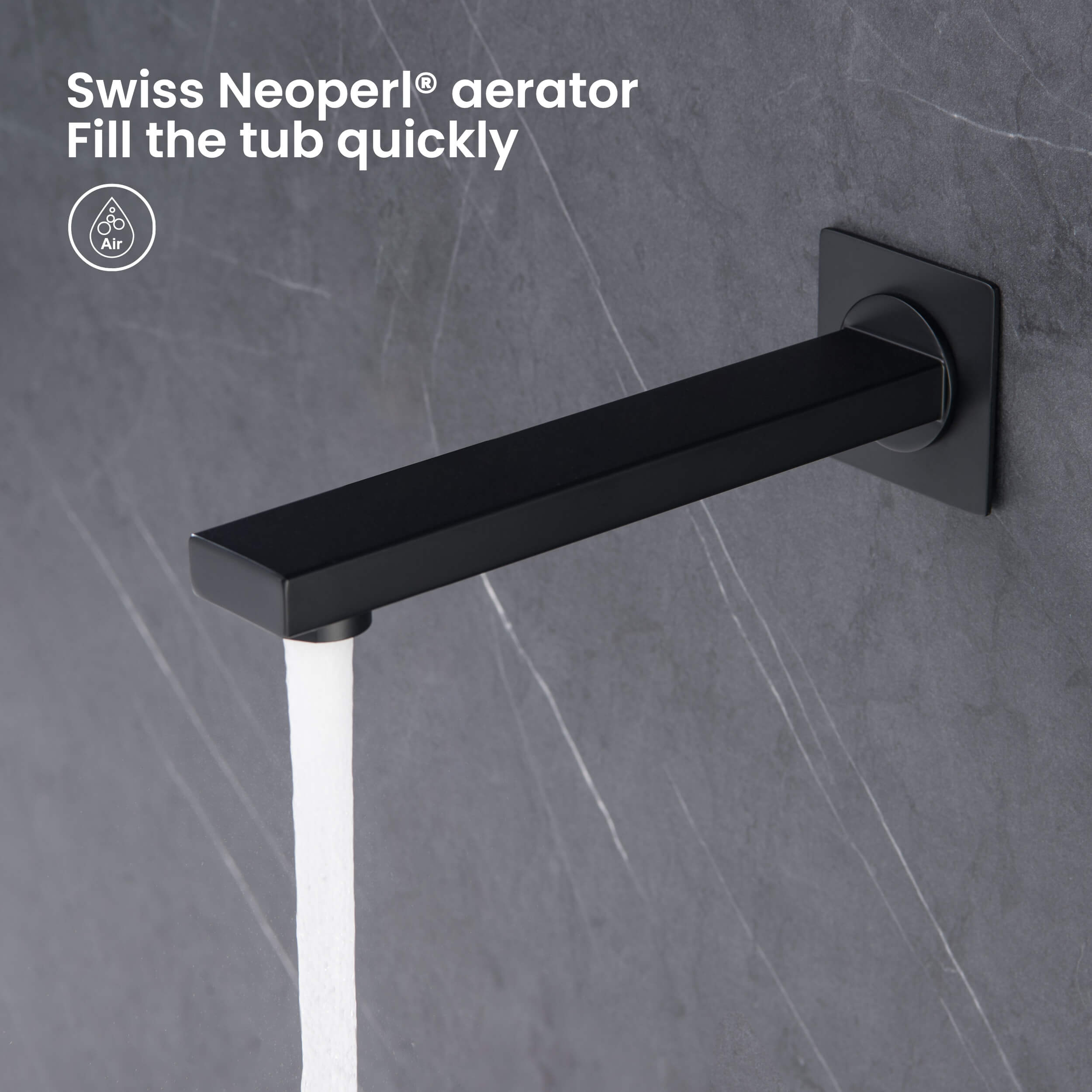 Cube Pressure Balanced Ceiling Mounted 3-Function Shower System with Rough In Valve - KSF413