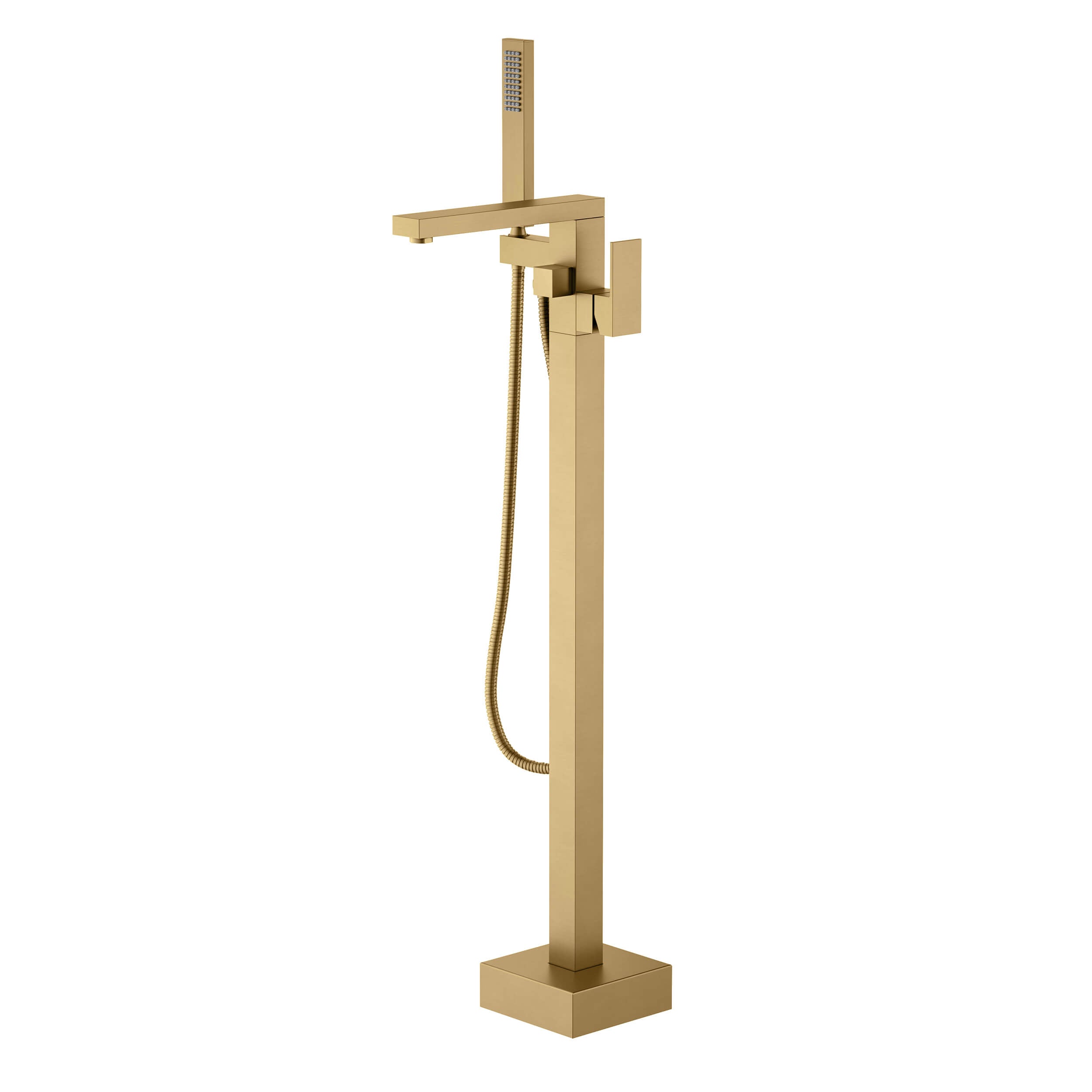 Cube Floor Mount Tub Filler With Hand Shower KTF302