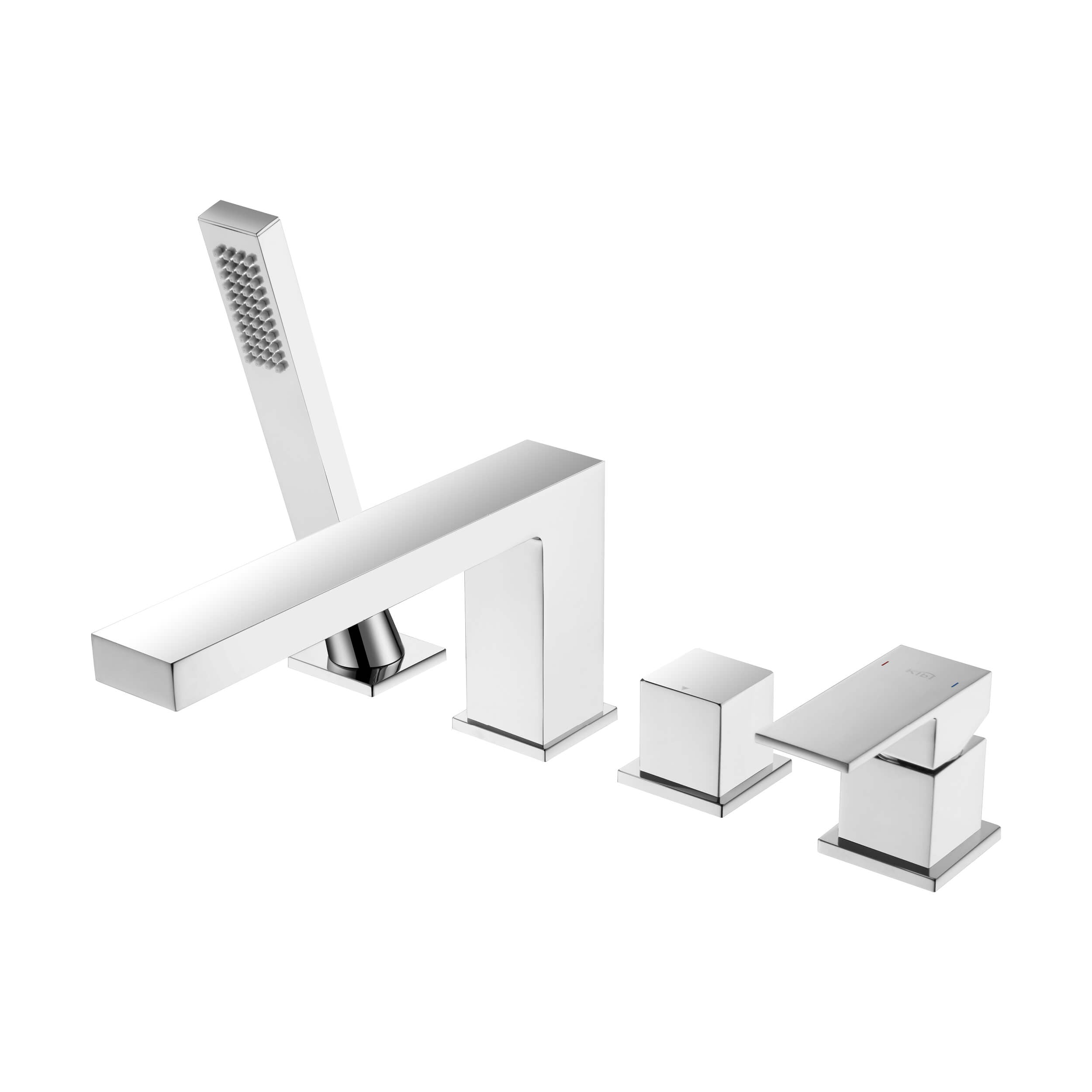 Cube Deck Mounted Bathtub Faucet with Hand Shower KTF3102