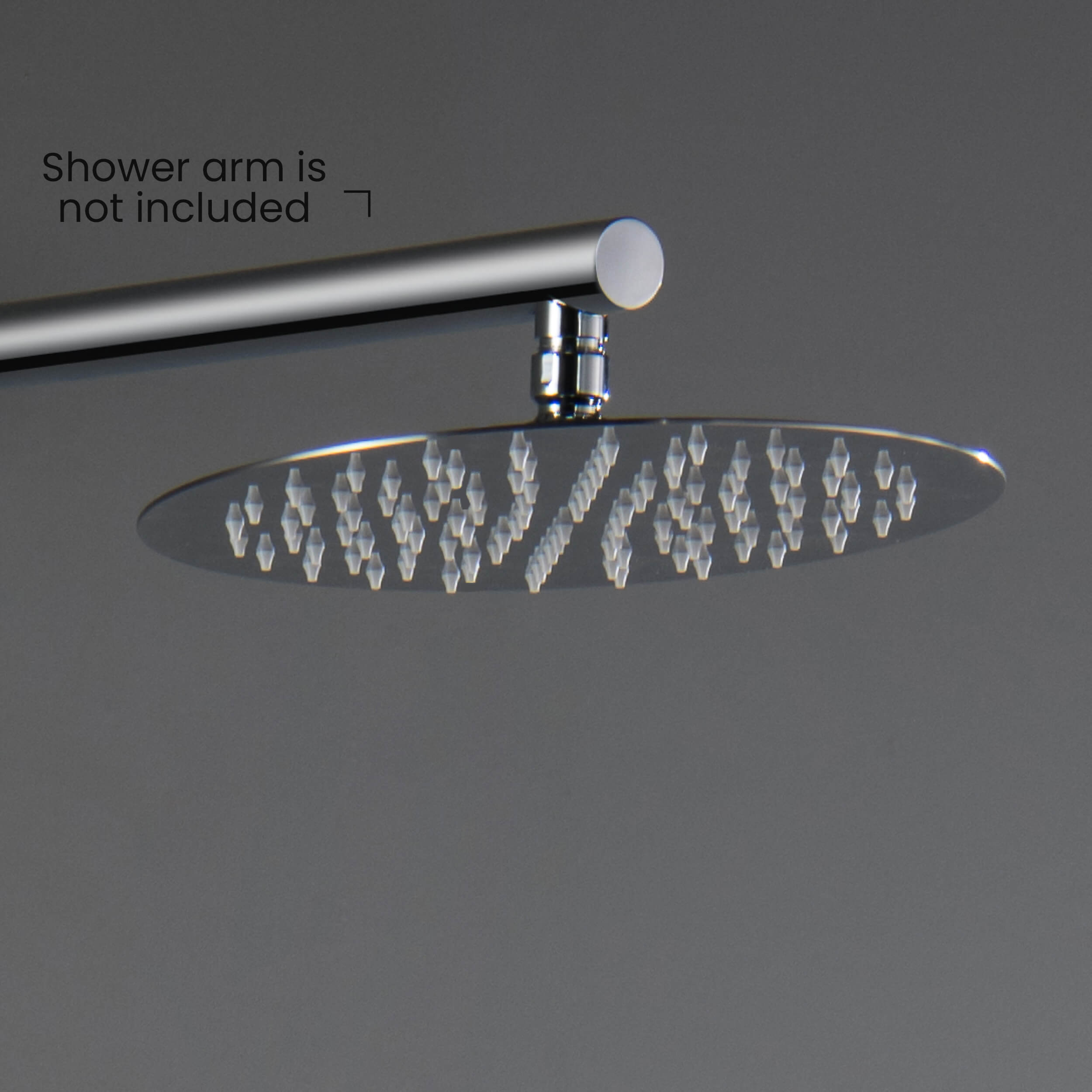 Circular 10" Metal Ultra Thin Profile Rain Shower Head 1.75 GPM SH1001