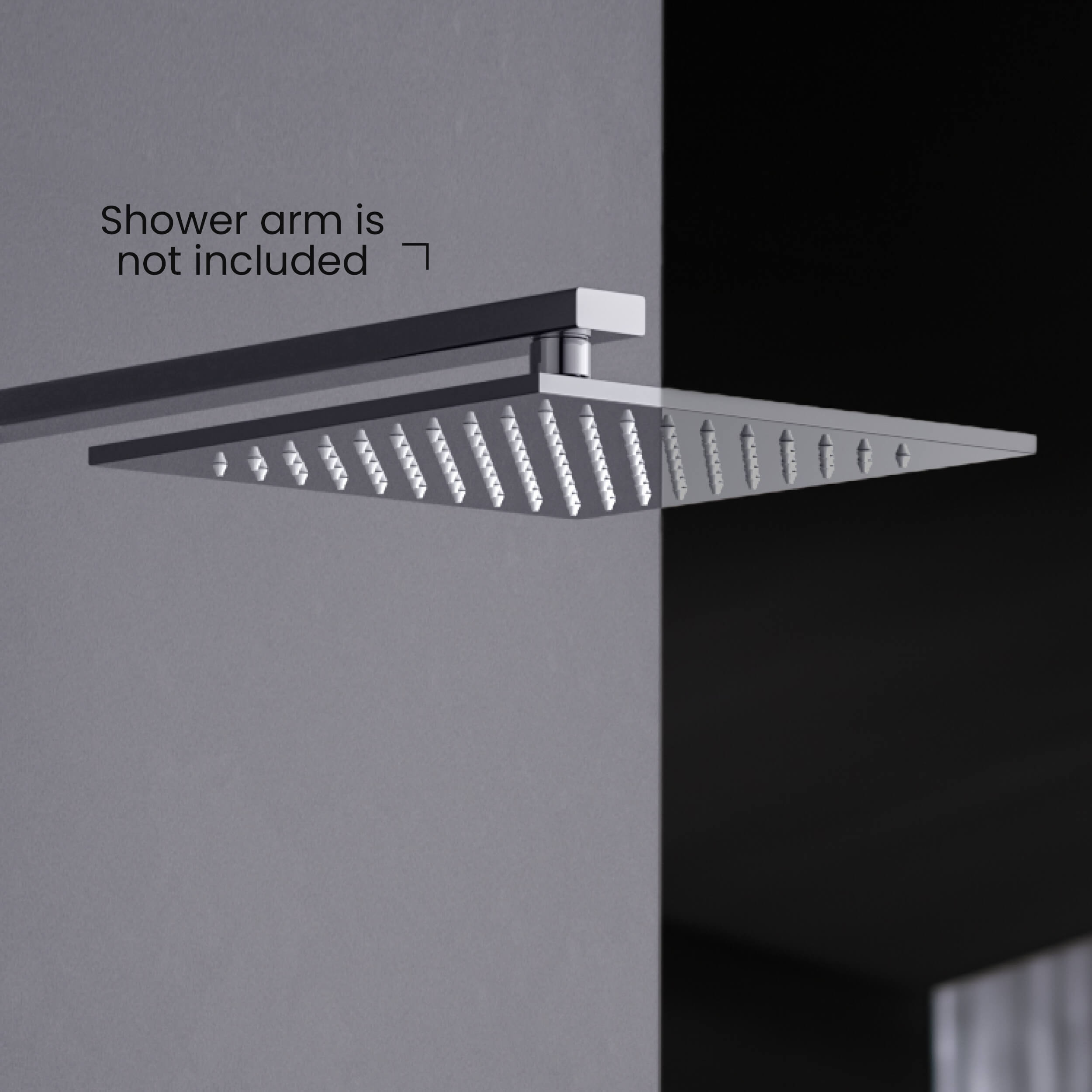 Cube 10" Metal Thin Profile Rain Shower Head 1.75 GPM SH1004