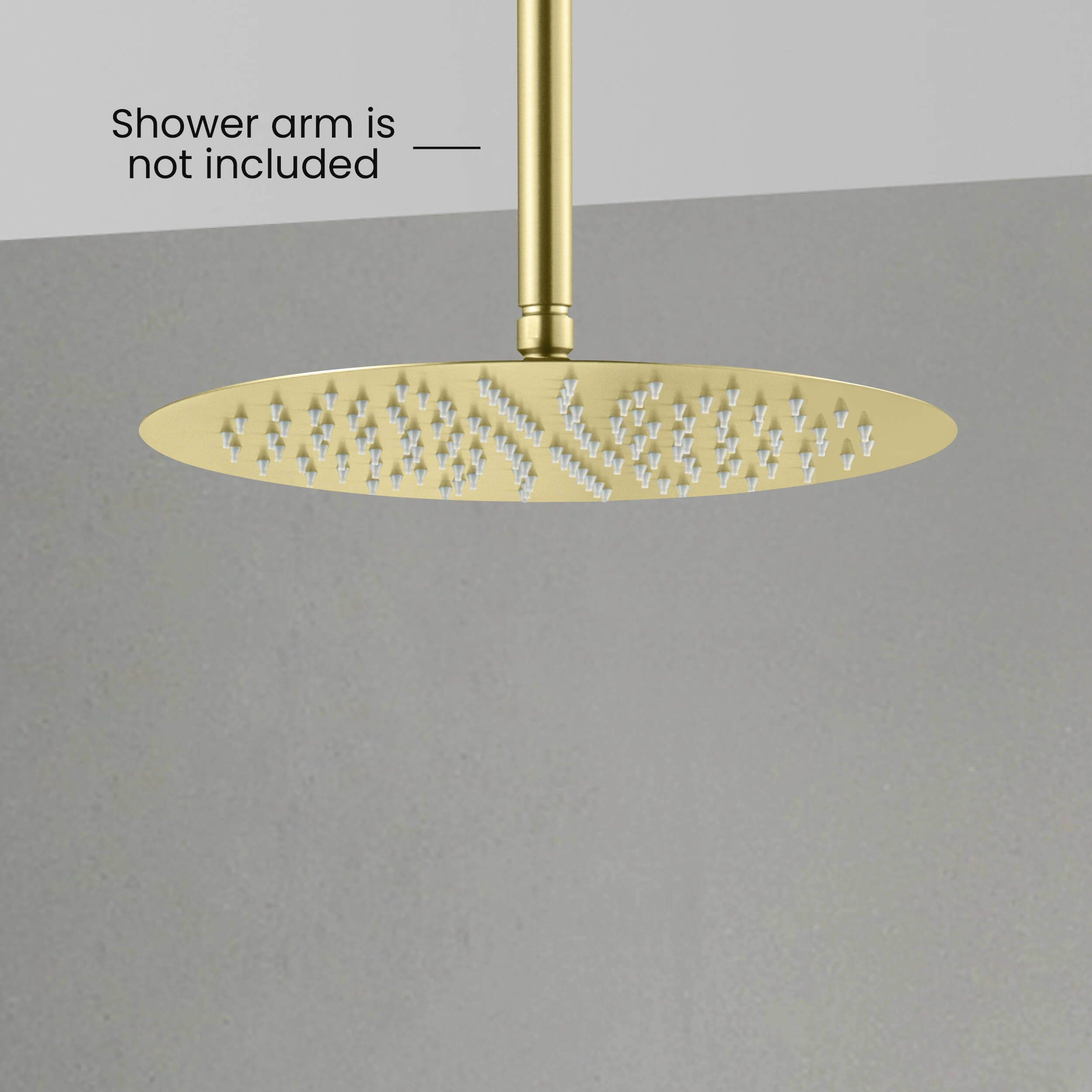Circular 12" Metal Ultra Thin Profile Rain Shower Head 1.75 GPM SH1201