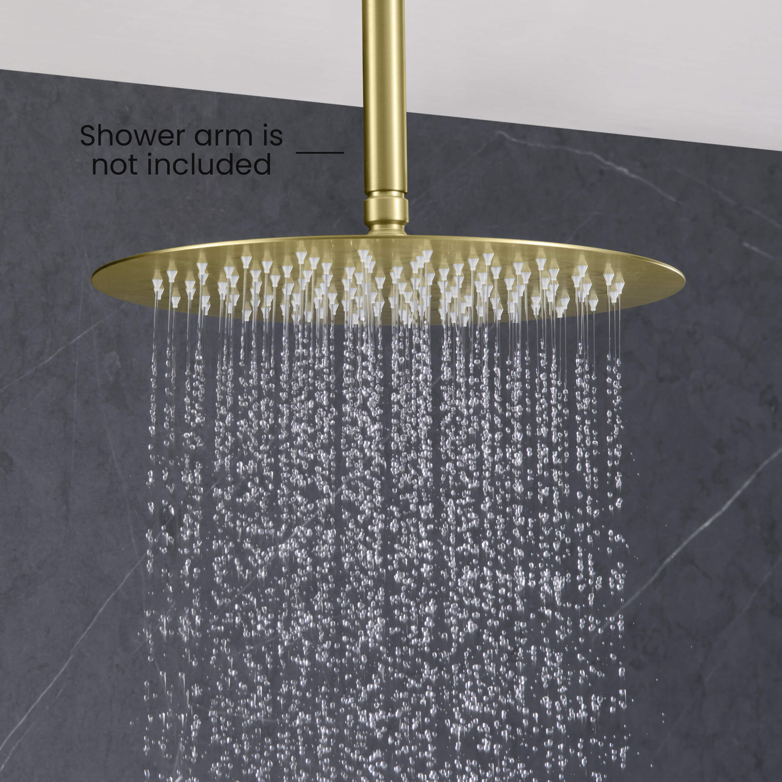 Circular 12" Metal Ultra Thin Profile Rain Shower Head 1.75 GPM SH1201