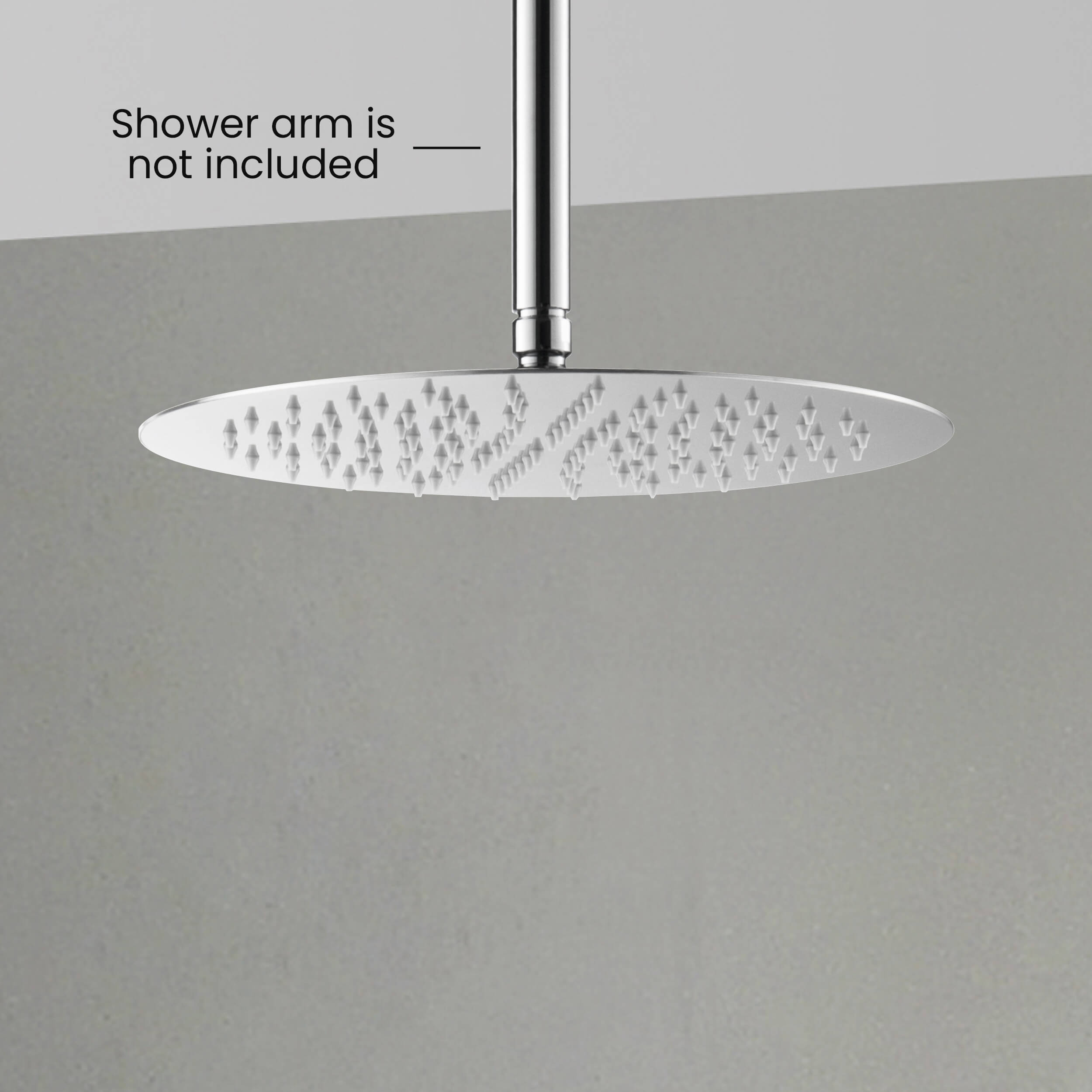 Circular 12" Metal Ultra Thin Profile Rain Shower Head 1.75 GPM SH1201