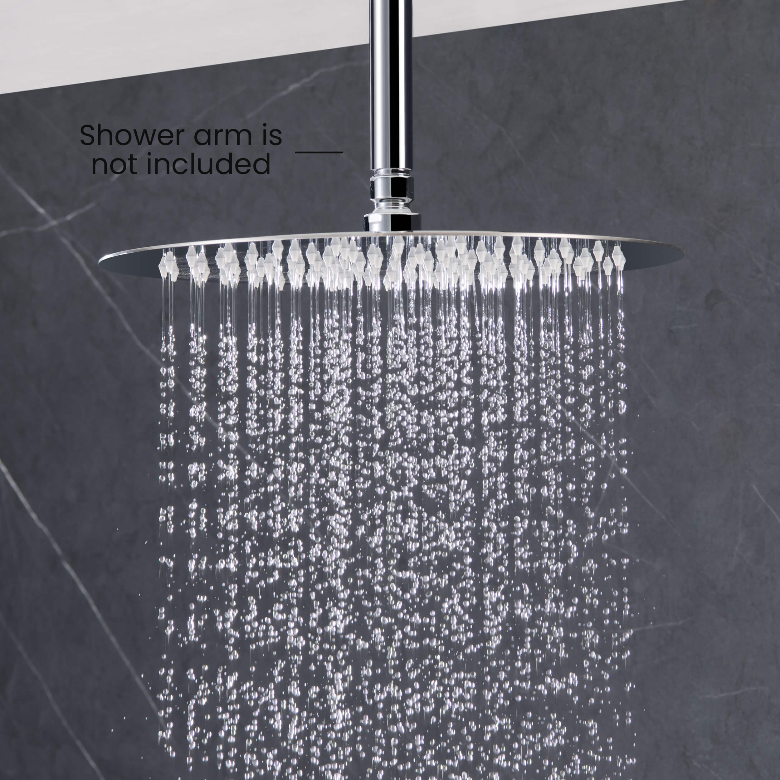 Circular 12" Metal Ultra Thin Profile Rain Shower Head 1.75 GPM SH1201