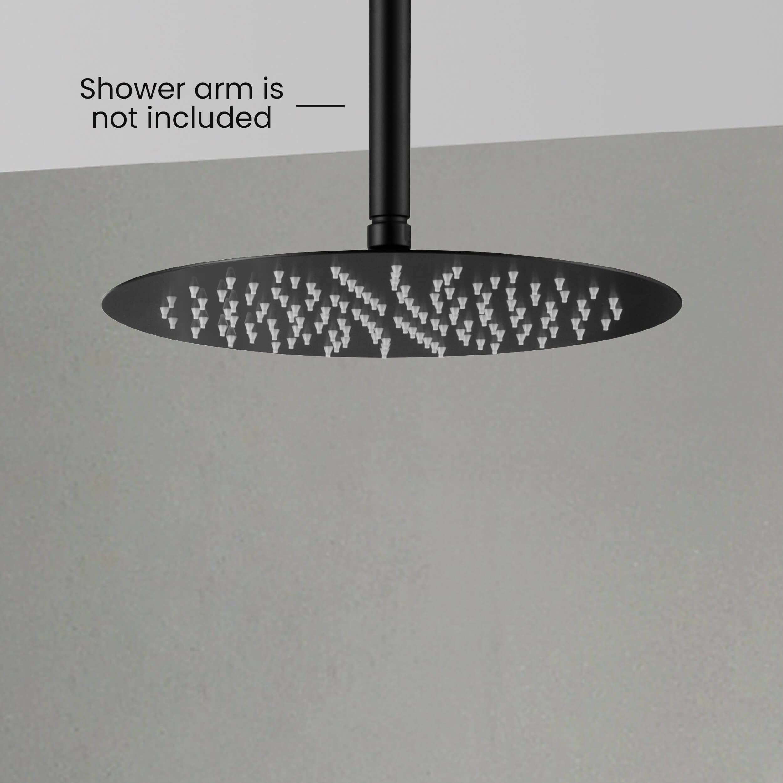 Circular 12" Metal Ultra Thin Profile Rain Shower Head 1.75 GPM SH1201