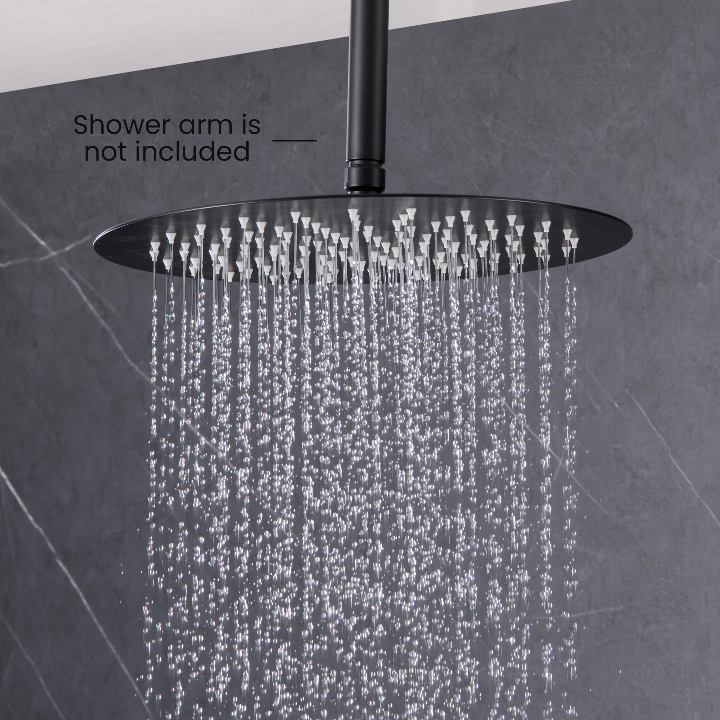 Circular 12" Metal Ultra Thin Profile Rain Shower Head 1.75 GPM SH1201
