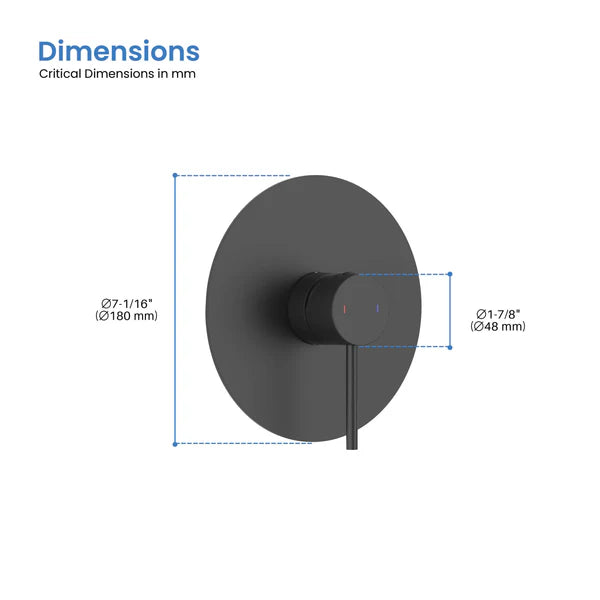 Circular Single Function Rough-in Valve Trim Plate - SVT1-1