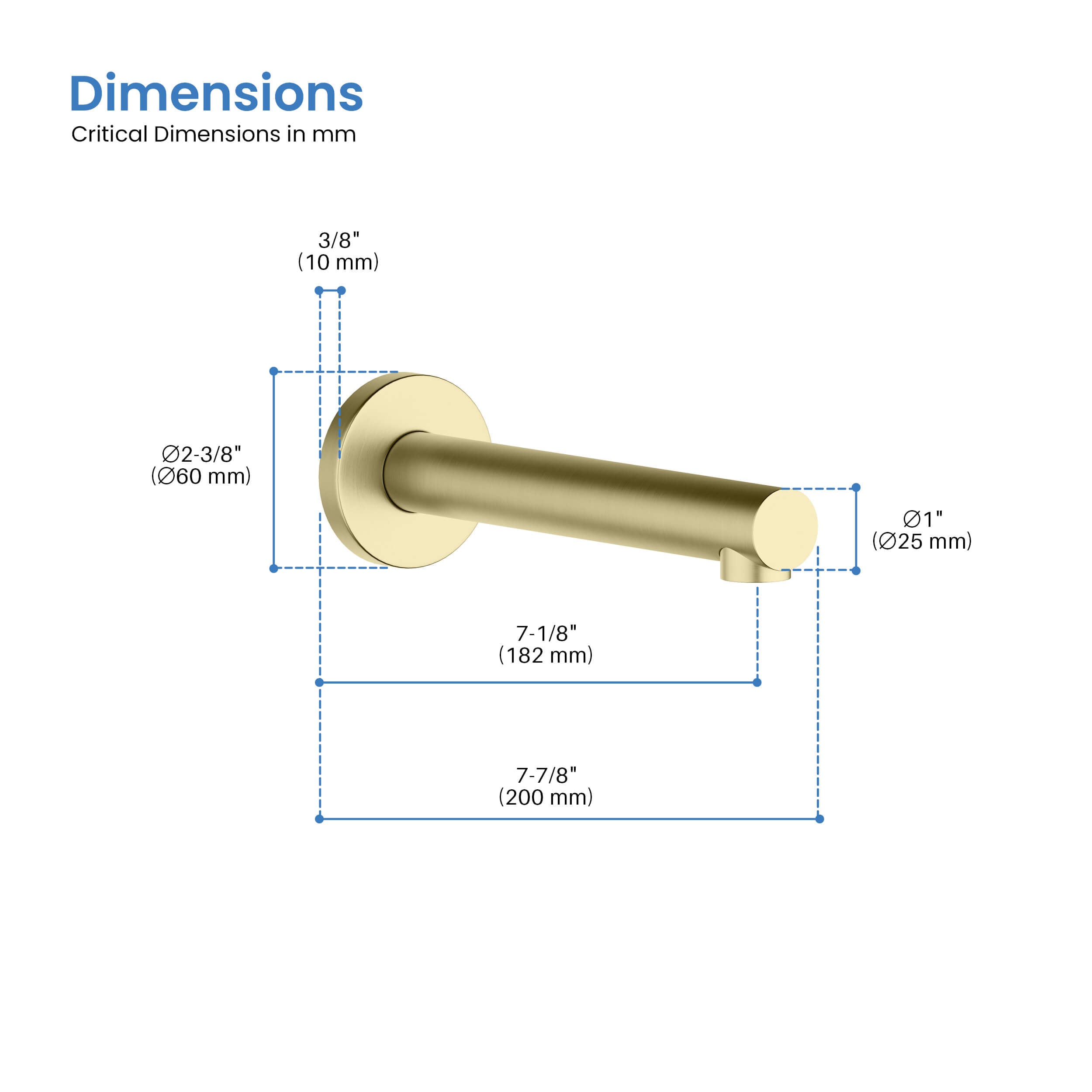 Circular Premium Tub Spout - TS100
