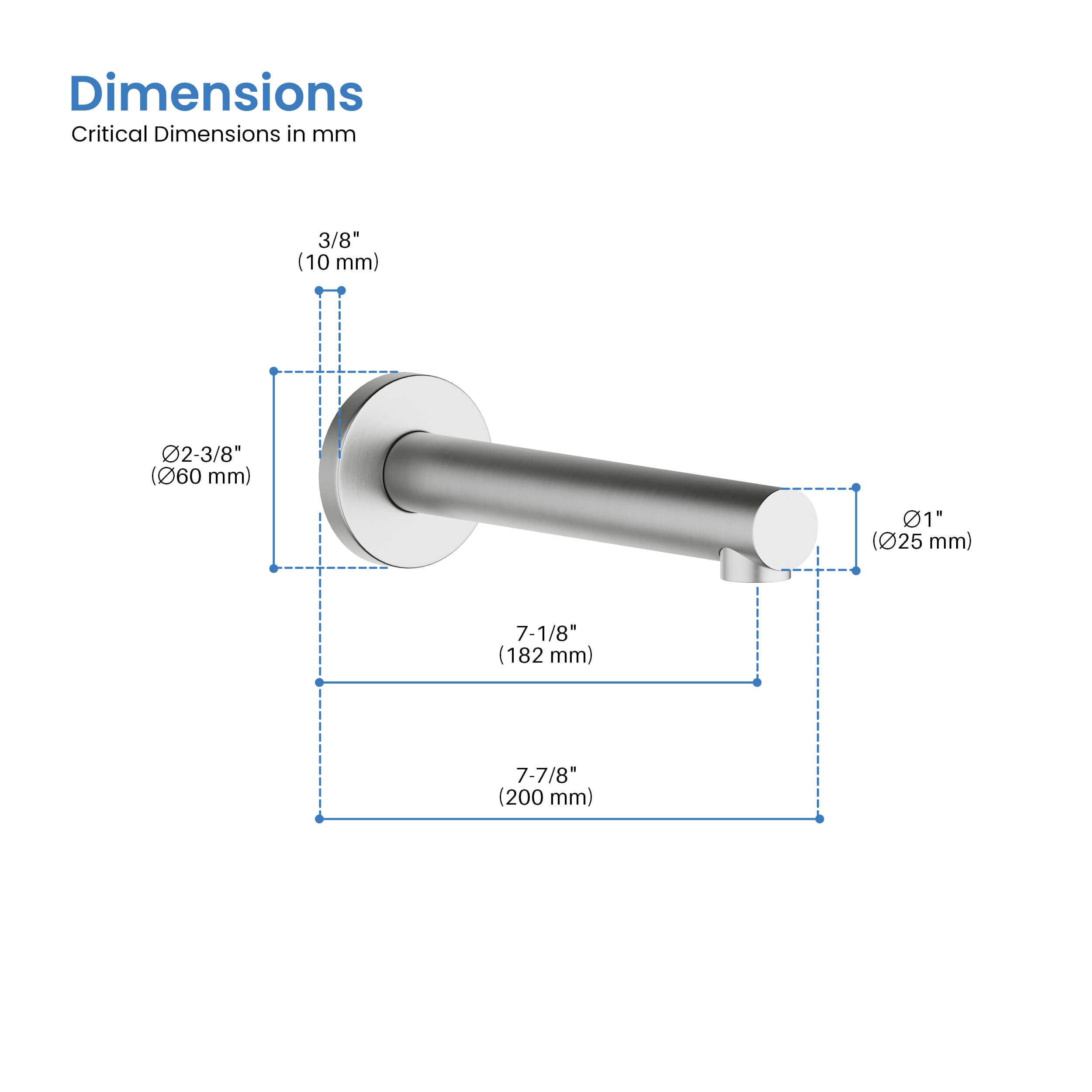 Circular Premium Tub Spout - TS100