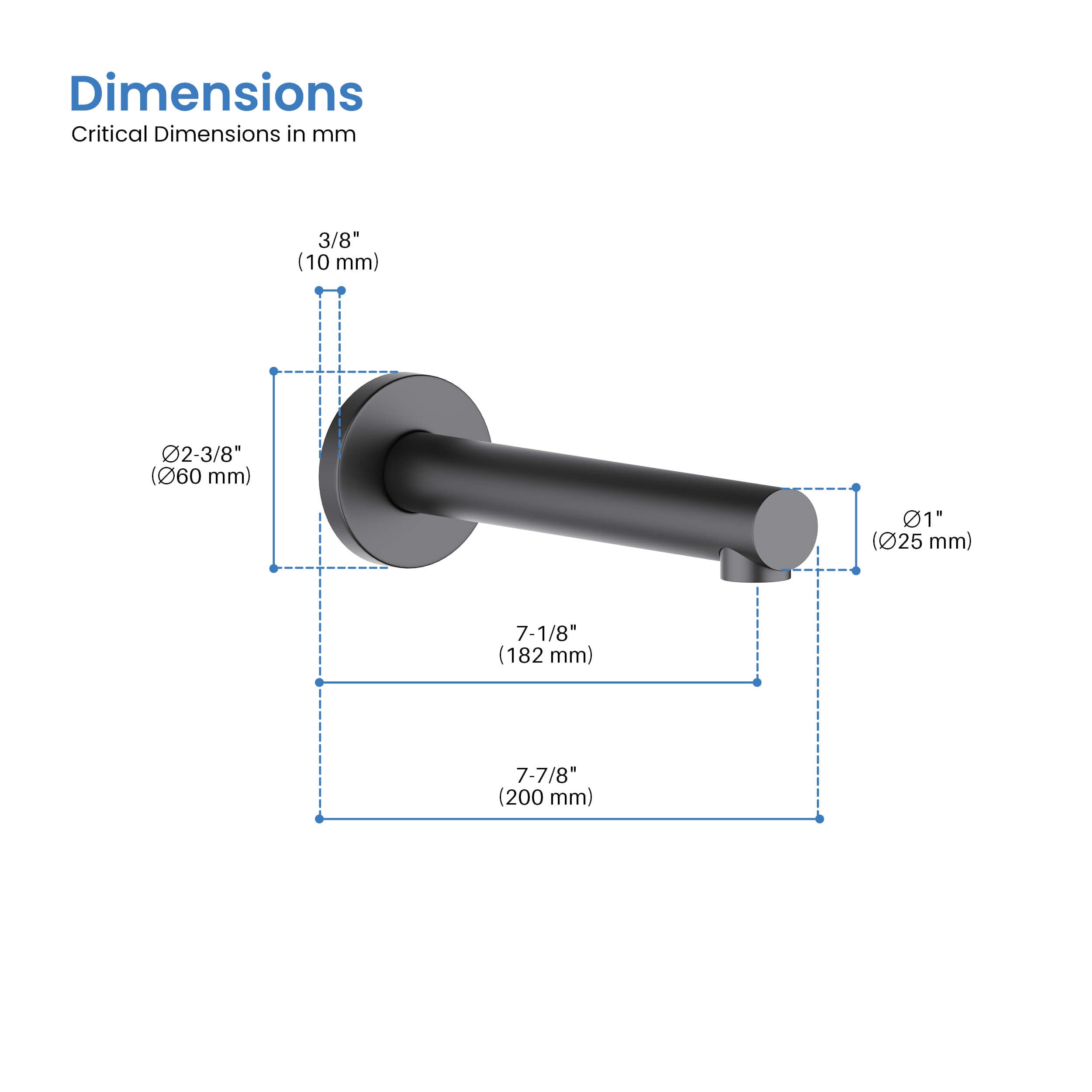 Circular Premium Tub Spout - TS100