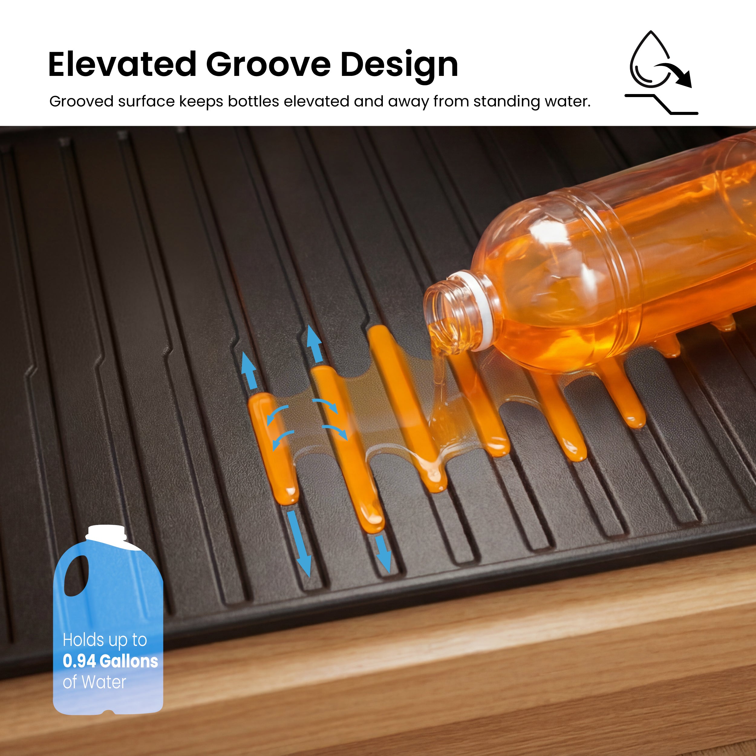 Premium Waterproof Under Sink Mat – 28" × 22" - USM-2822MB