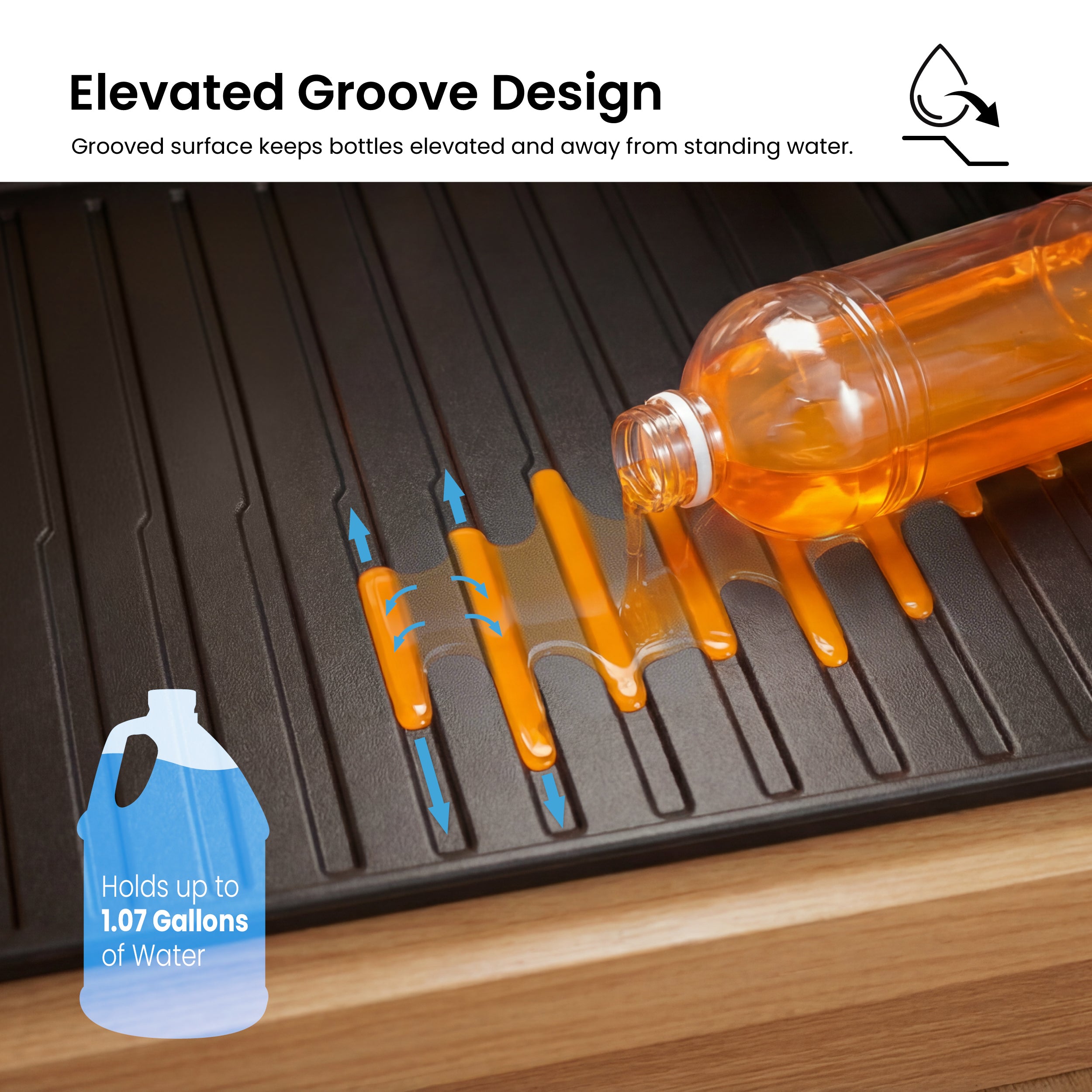 Premium Waterproof Under Sink Mat – 31" × 22" - USM-3122MB