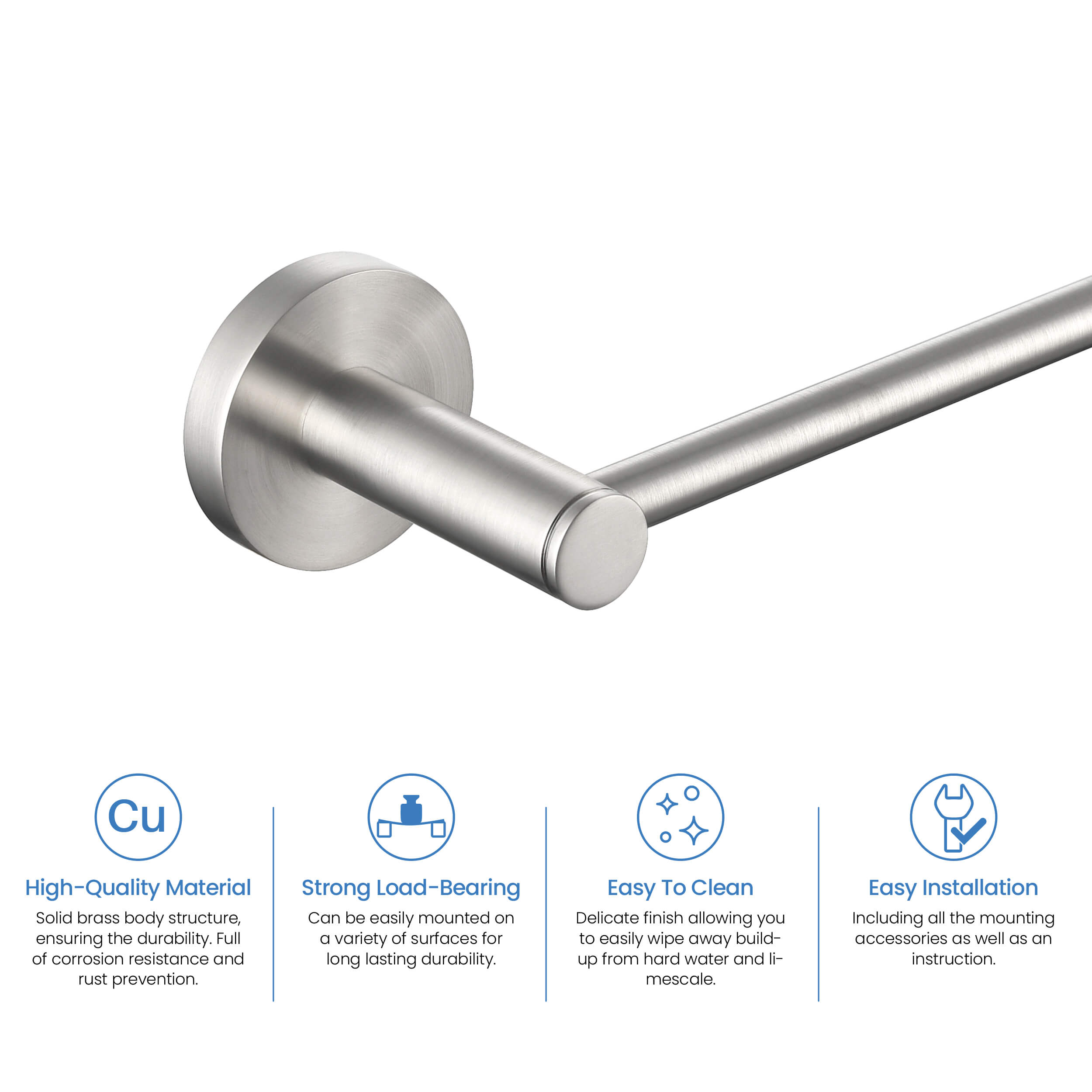 Circular 2-Piece Bathroom Hardware Set - C-KBA14-2-2