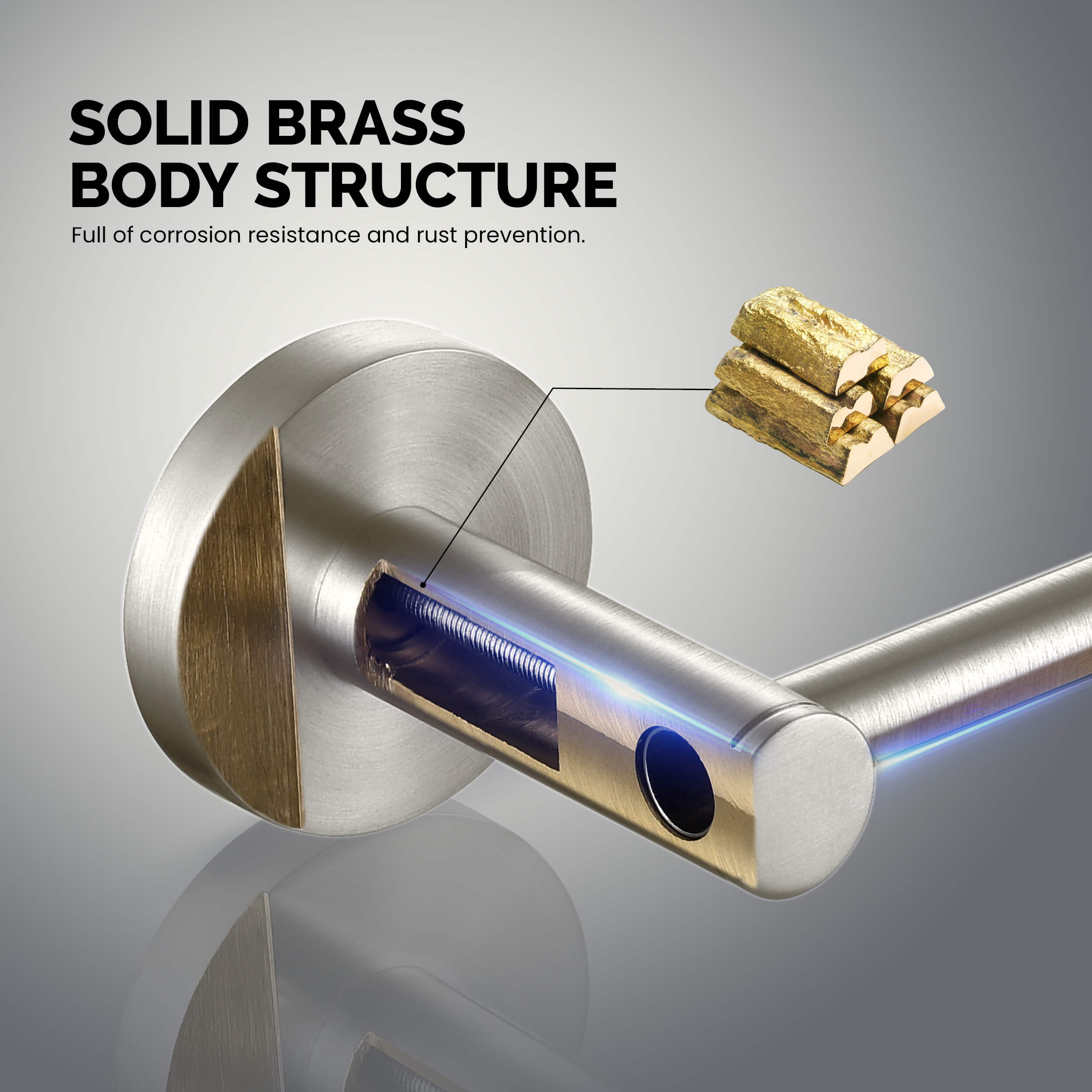 Circular 2-Piece Bathroom Hardware Set - C-KBA14-2-2
