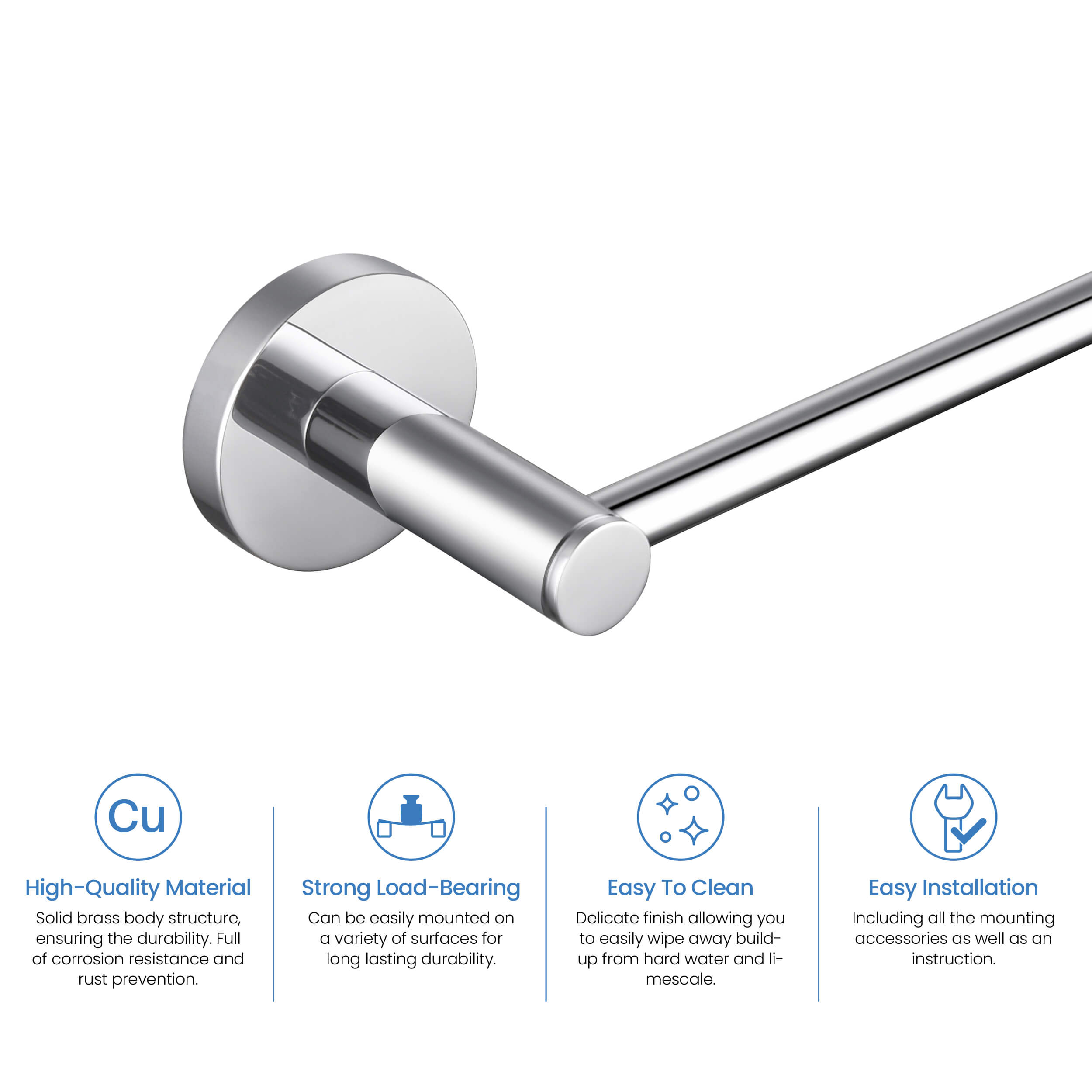 Circular 2-Piece Bathroom Hardware Set - C-KBA14-2-2