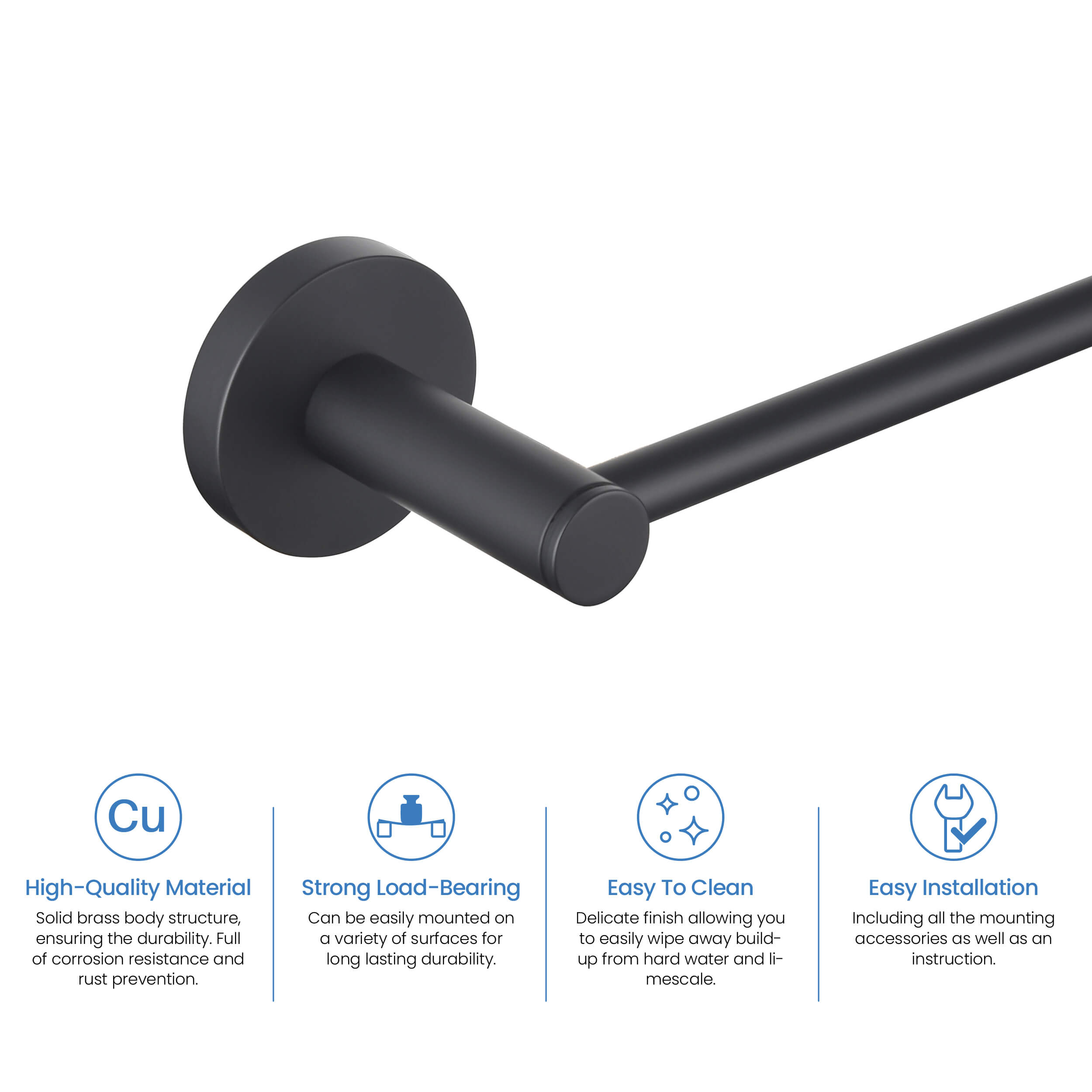 Circular 2-Piece Bathroom Hardware Set - C-KBA14-2-2