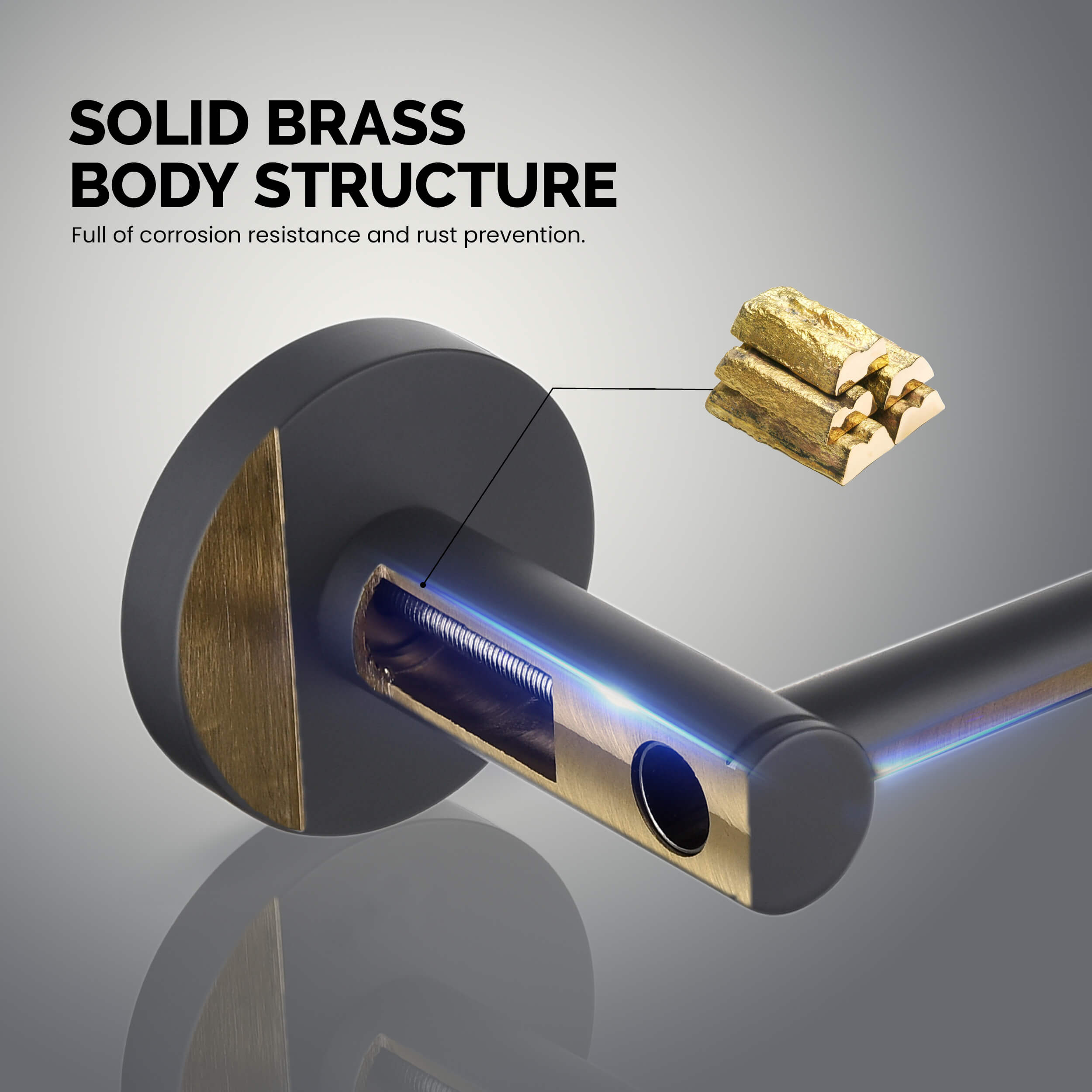 Circular 2-Piece Bathroom Hardware Set - C-KBA14-2-2