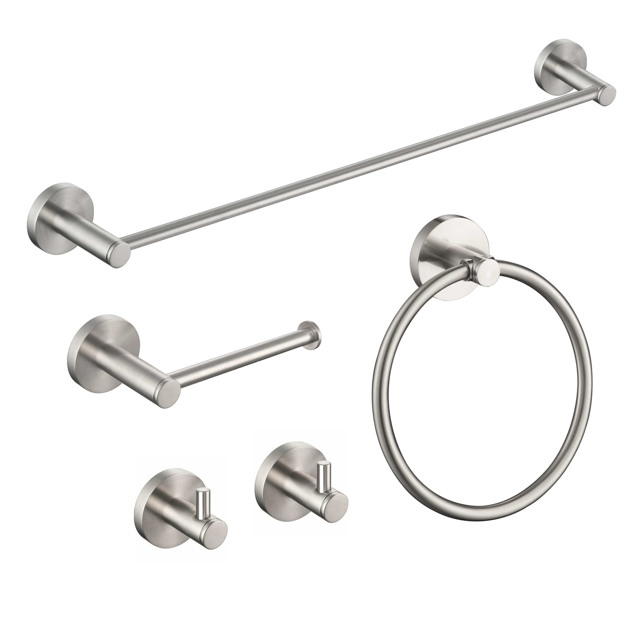 Circular 5-Piece Bathroom Hardware Set - C-KBA14-5-3