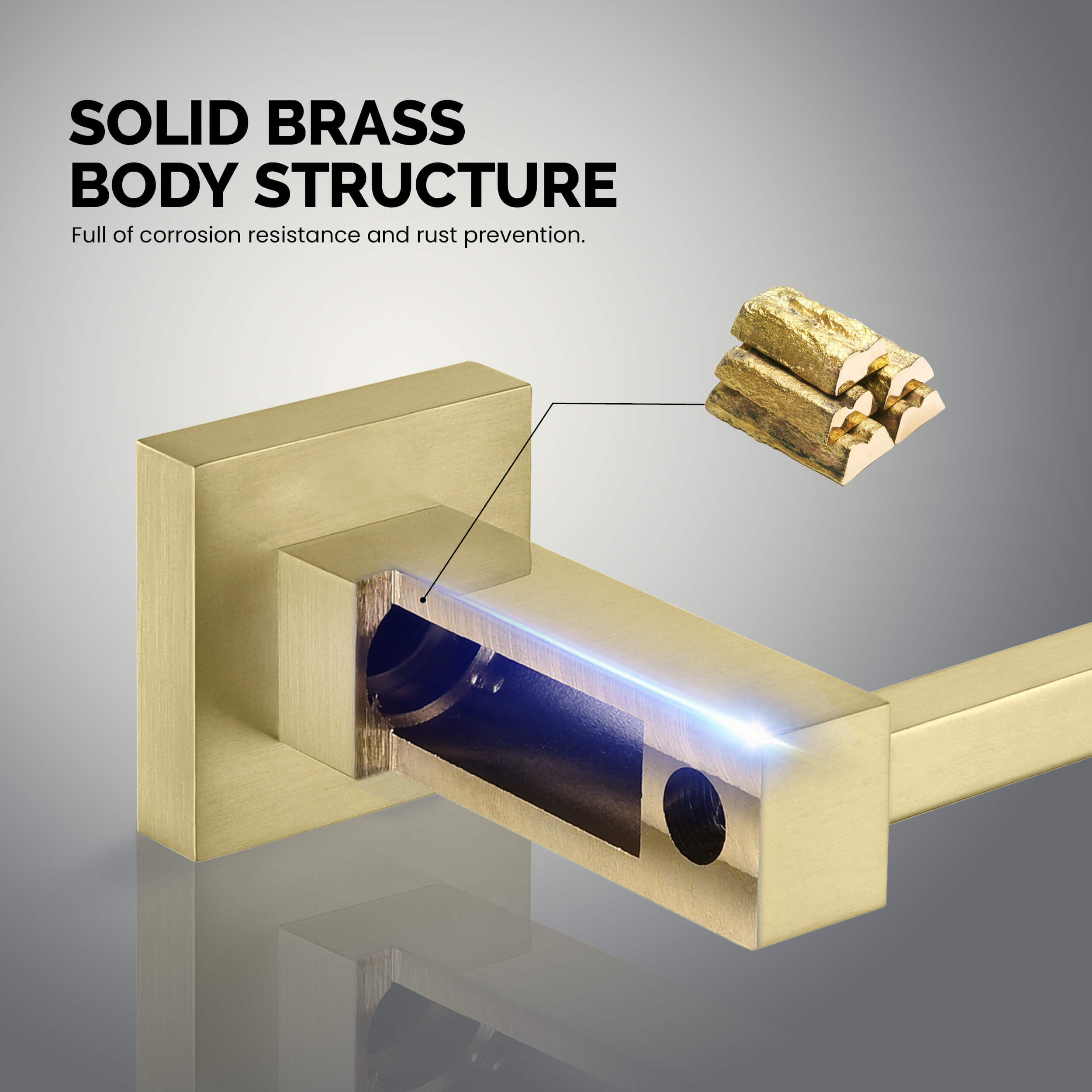Cube 2-Piece Bathroom Hardware Set - C-KBA15-2-1
