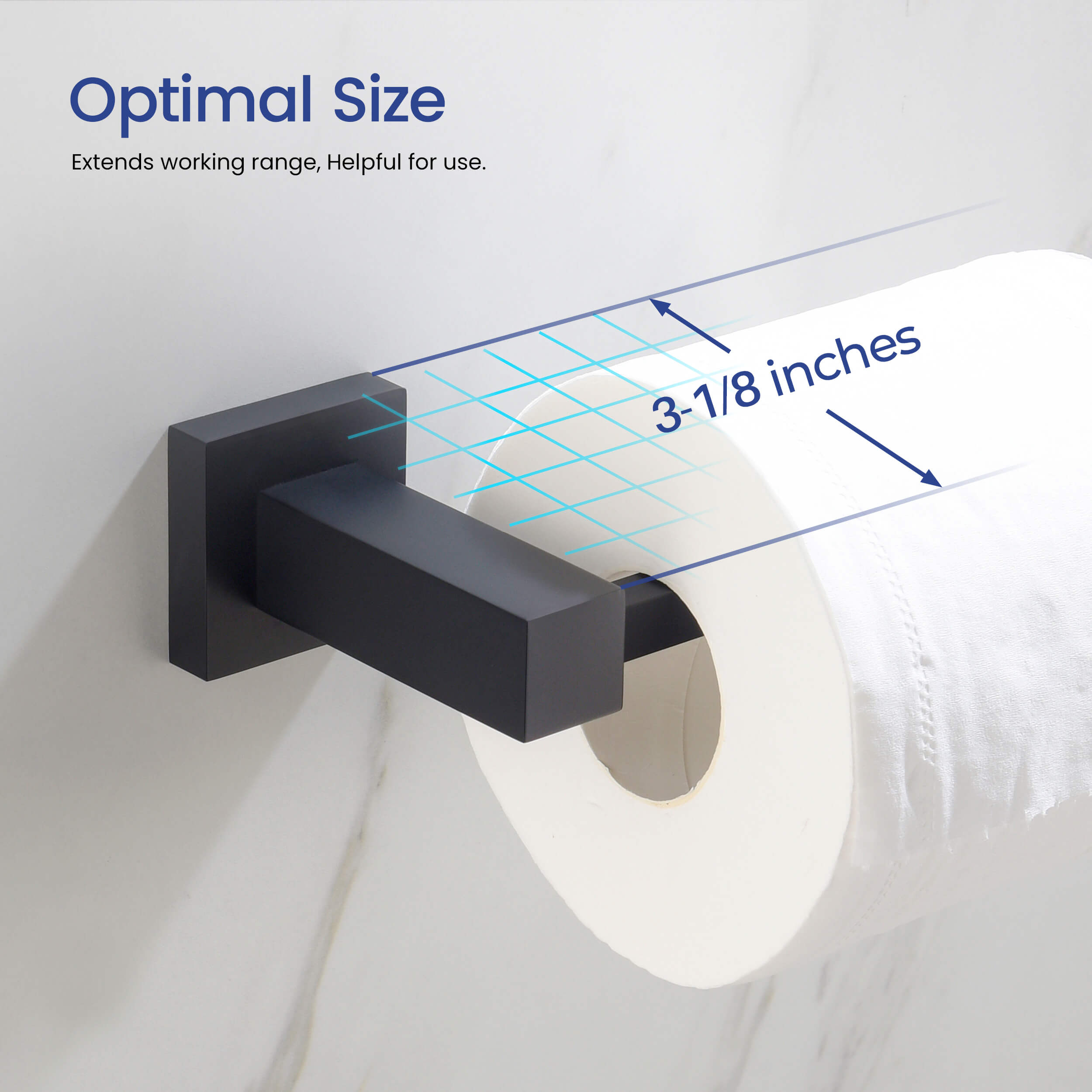 Cube 2-Piece Bathroom Hardware Set - C-KBA15-2-2