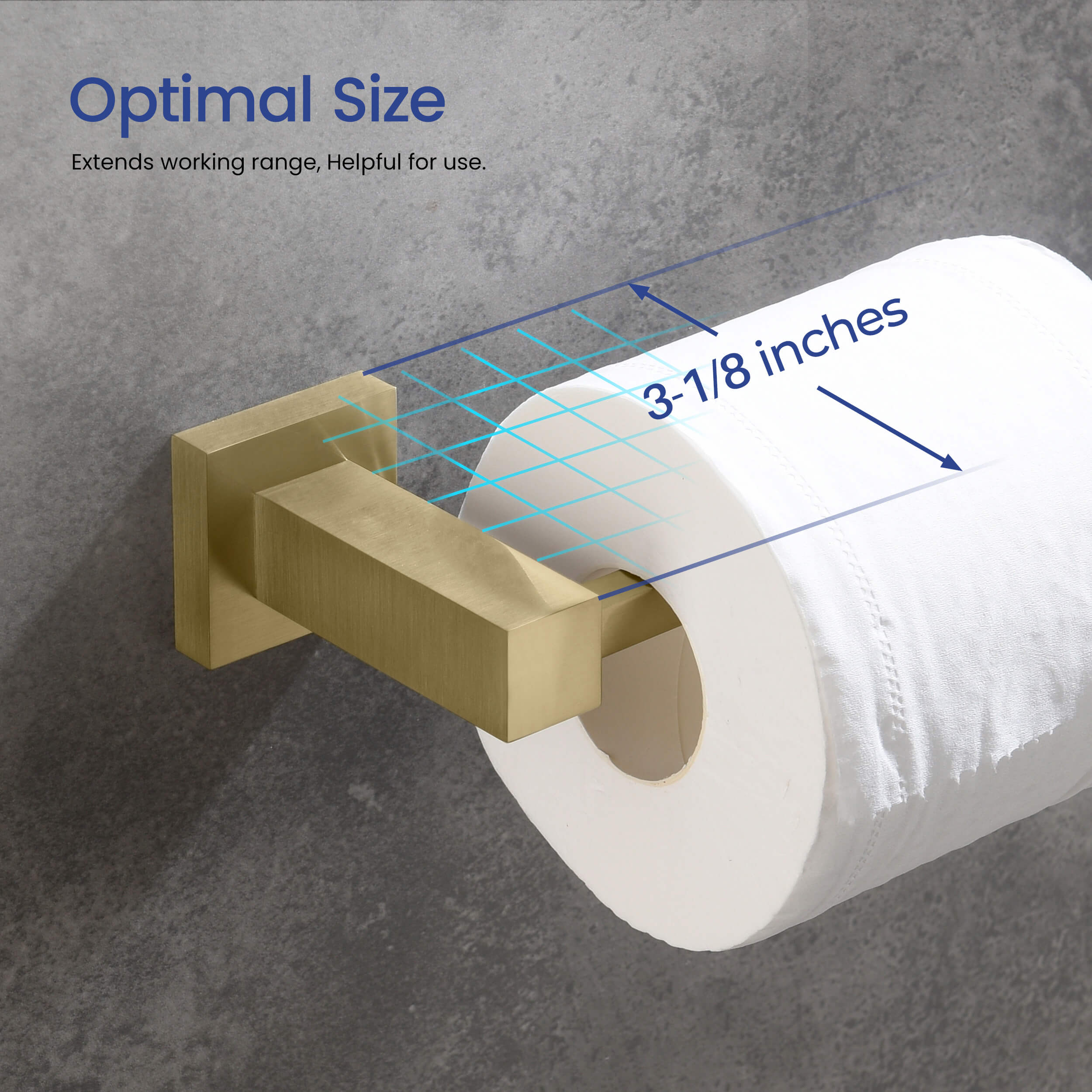 Cube 4-Piece Bathroom Hardware Set - C-KBA15-4-1
