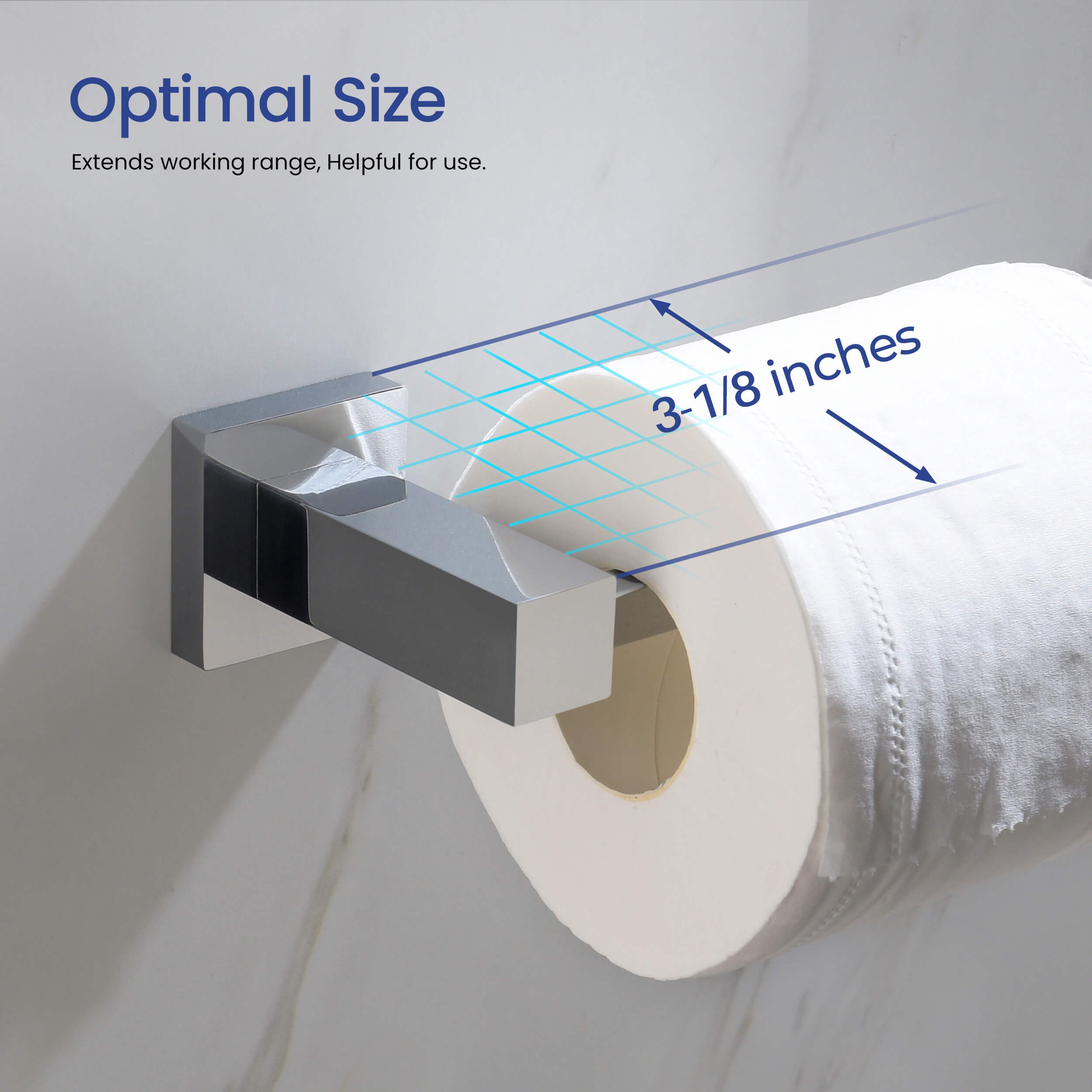 Cube 4-Piece Bathroom Hardware Set - C-KBA15-4-1