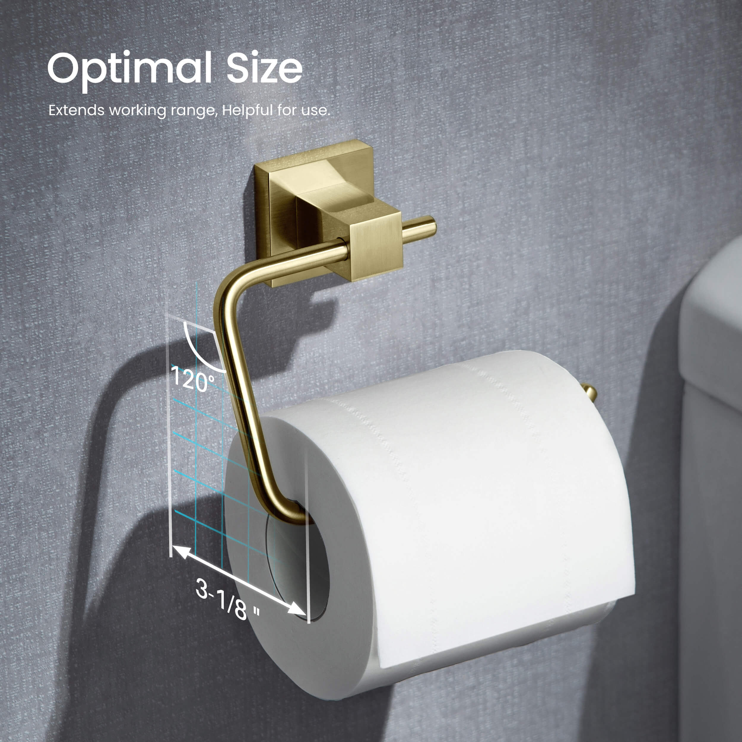 Cube 5-Piece Bathroom Hardware Set - C-KBA15-5-2