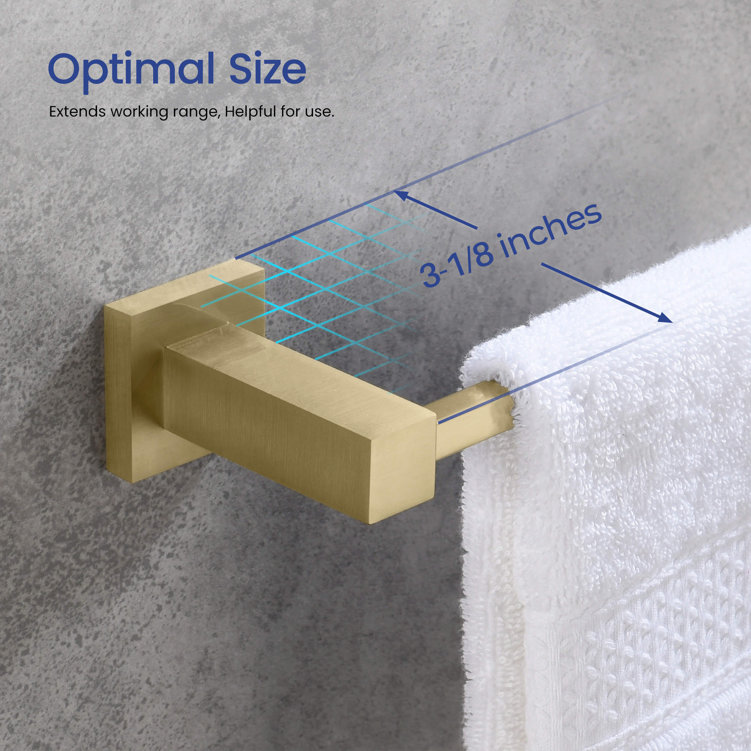 Cube 5-Piece Bathroom Hardware Set - C-KBA15-5-2