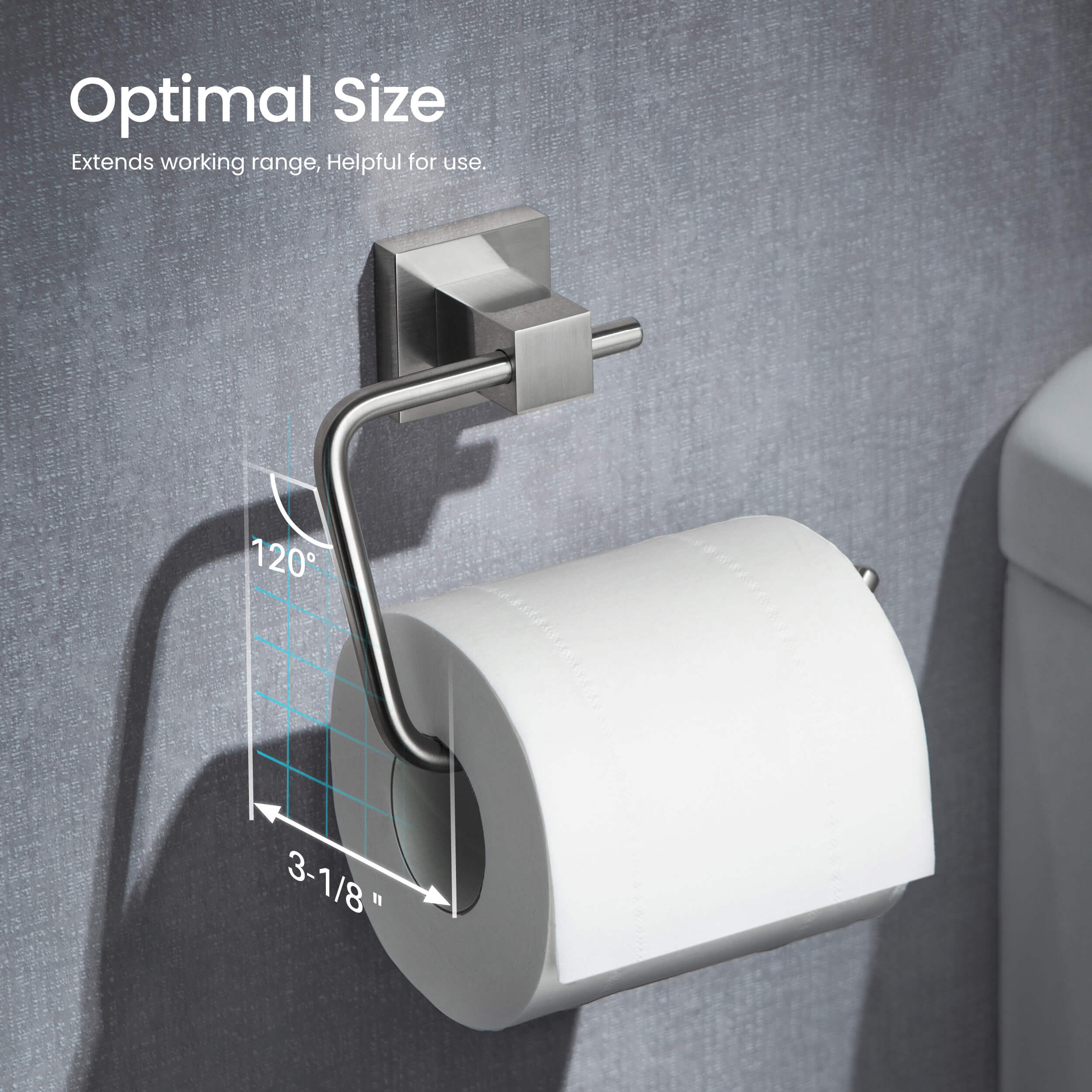 Cube 5-Piece Bathroom Hardware Set - C-KBA15-5-2