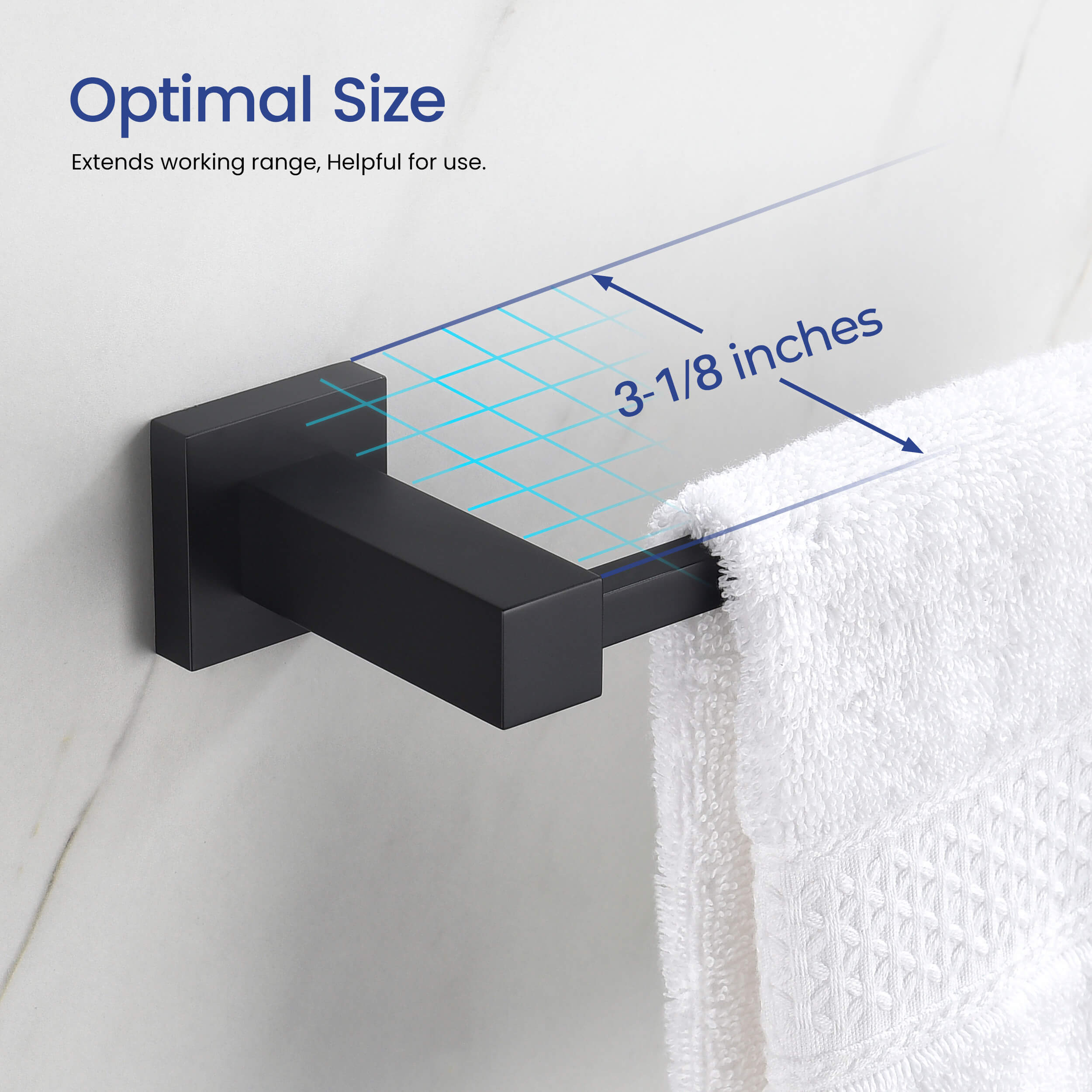 Cube 5-Piece Bathroom Hardware Set - C-KBA15-5-2