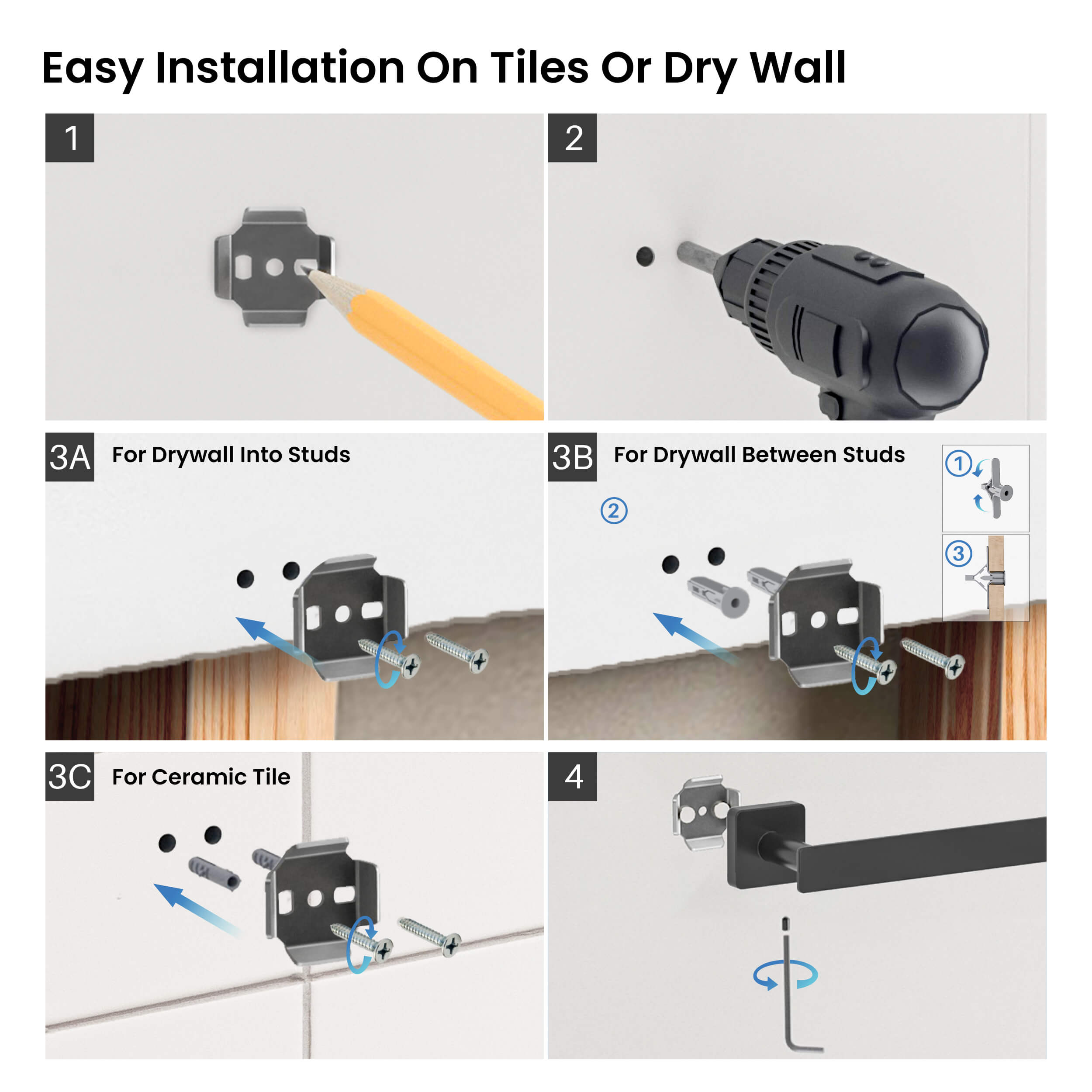 Blaze 5-Piece Bathroom Hardware Set - C-KBA16-5