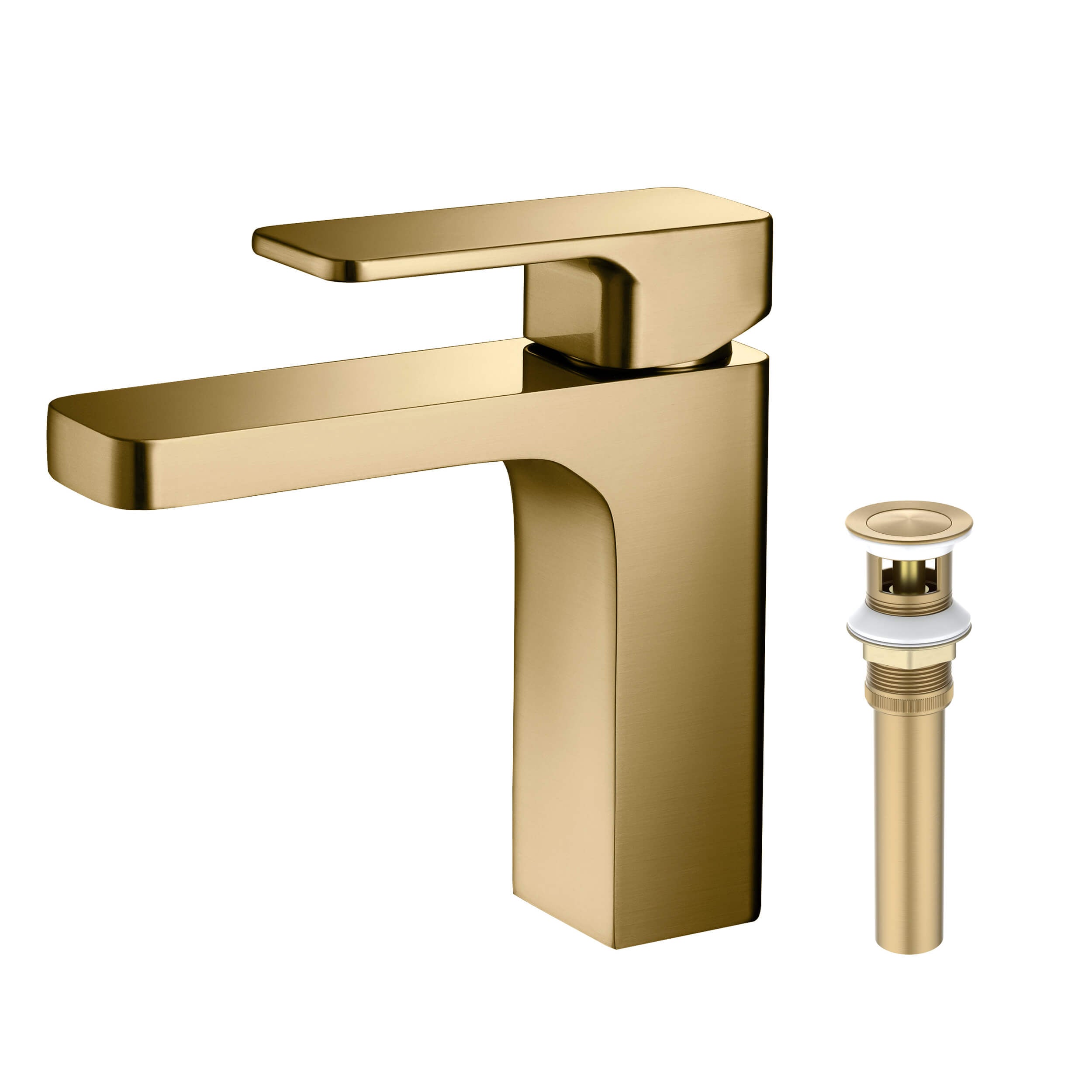 Blaze Single Handle Bathroom Vanity Sink Faucet with Pop Up Drain C-KBF1017-KPW100