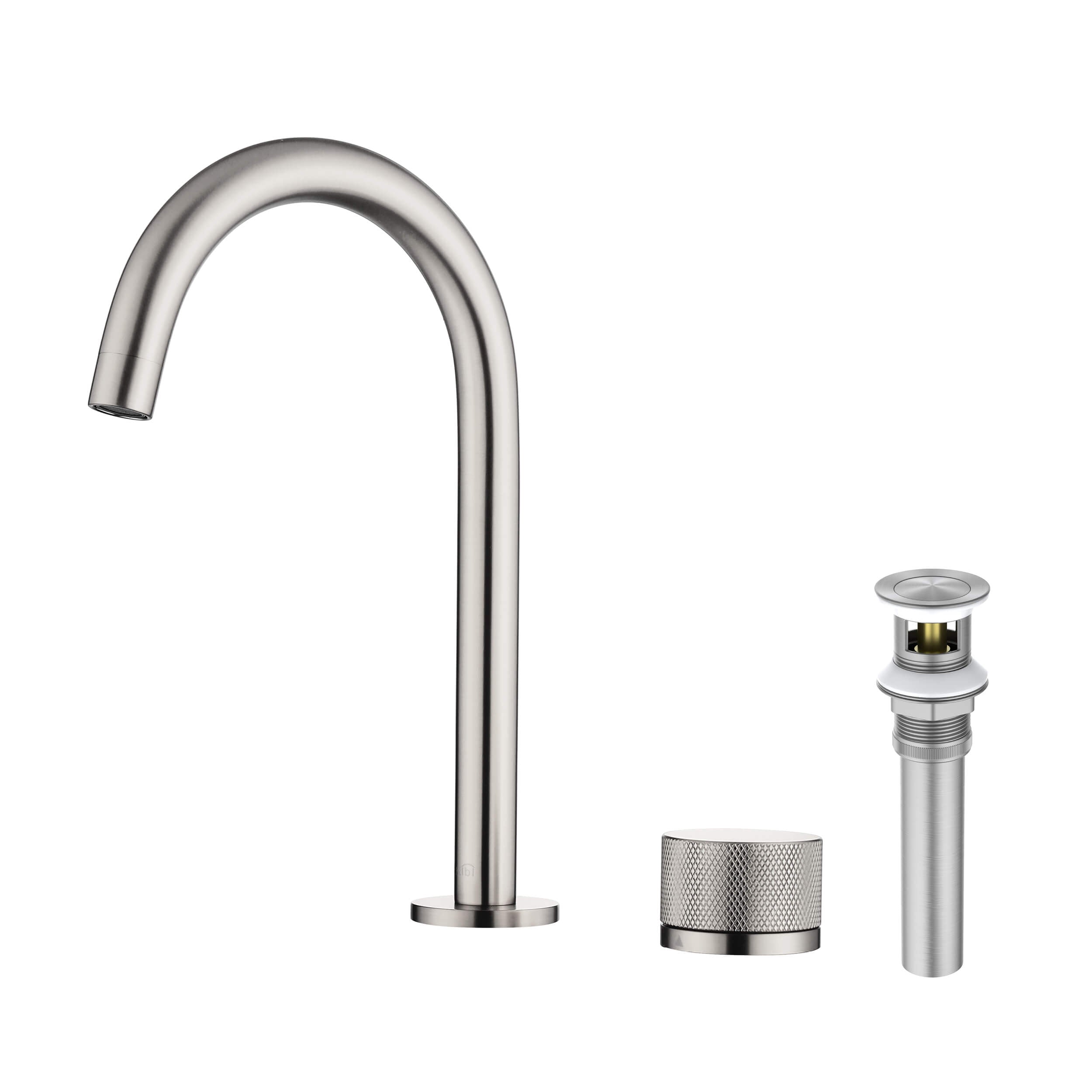 Circular X One Handle Two Holes Bathroom Vanity Sink Faucet with Drain Assembly - C-KBF1027