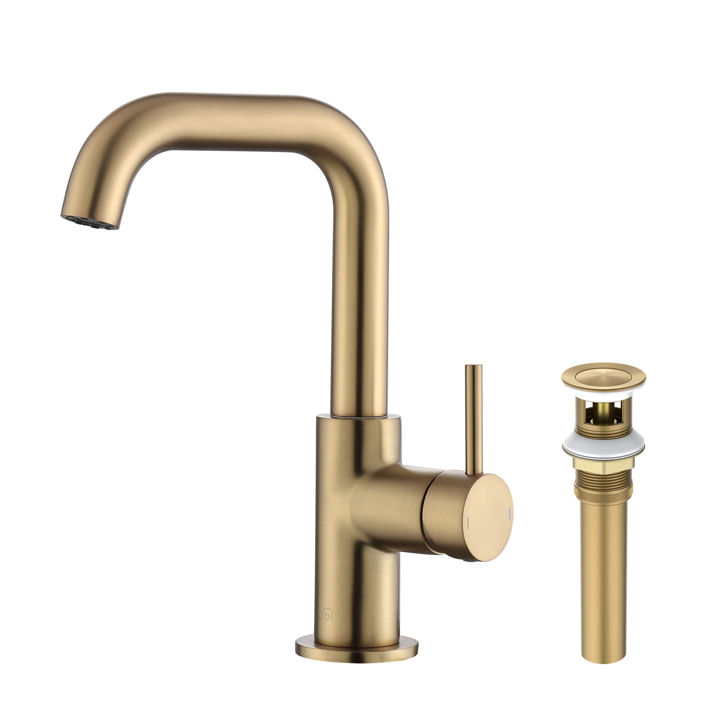 Macon Single Handle High-Arc Bathroom Vanity Sink Faucet - C-KBF1028