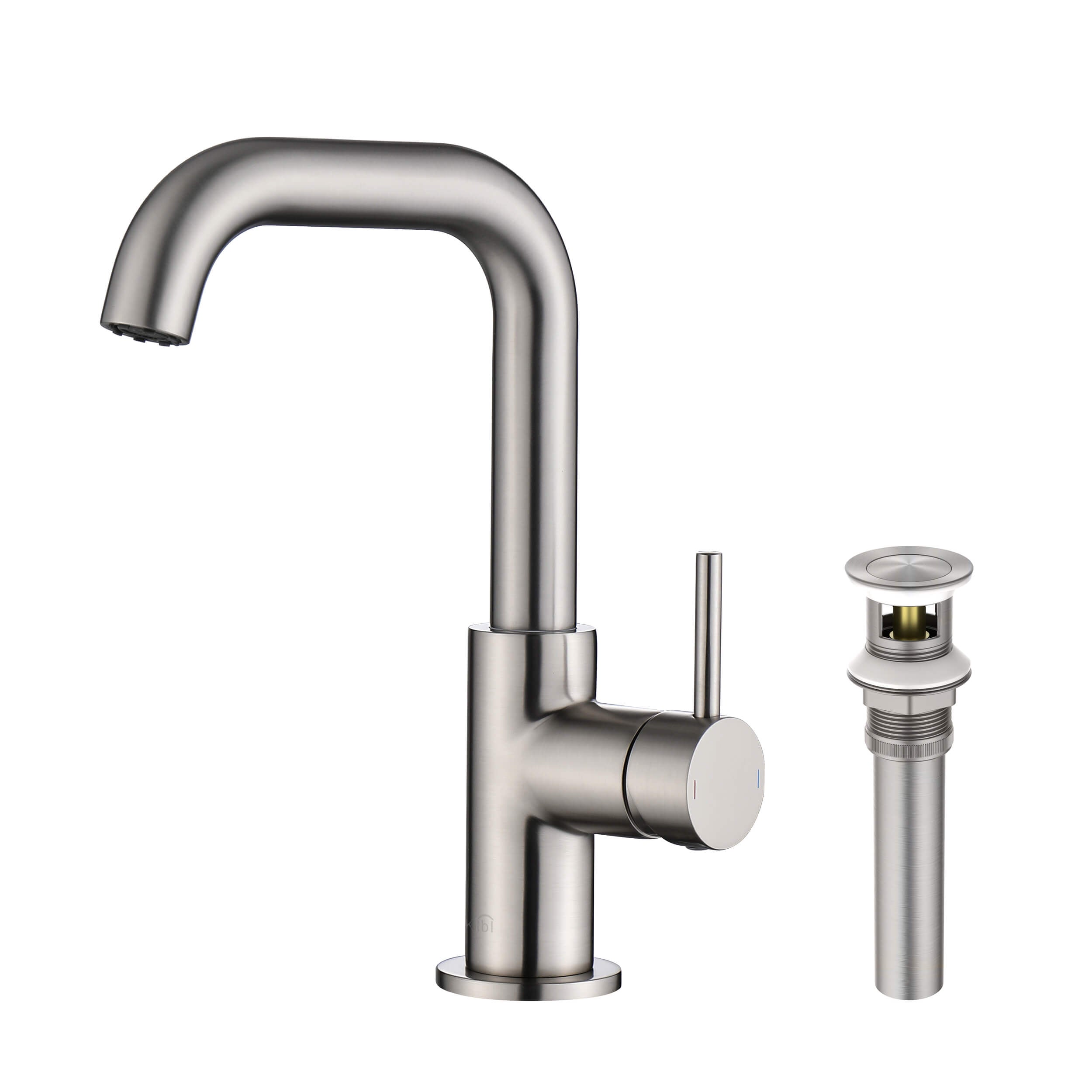 Macon Single Handle High-Arc Bathroom Vanity Sink Faucet - C-KBF1028