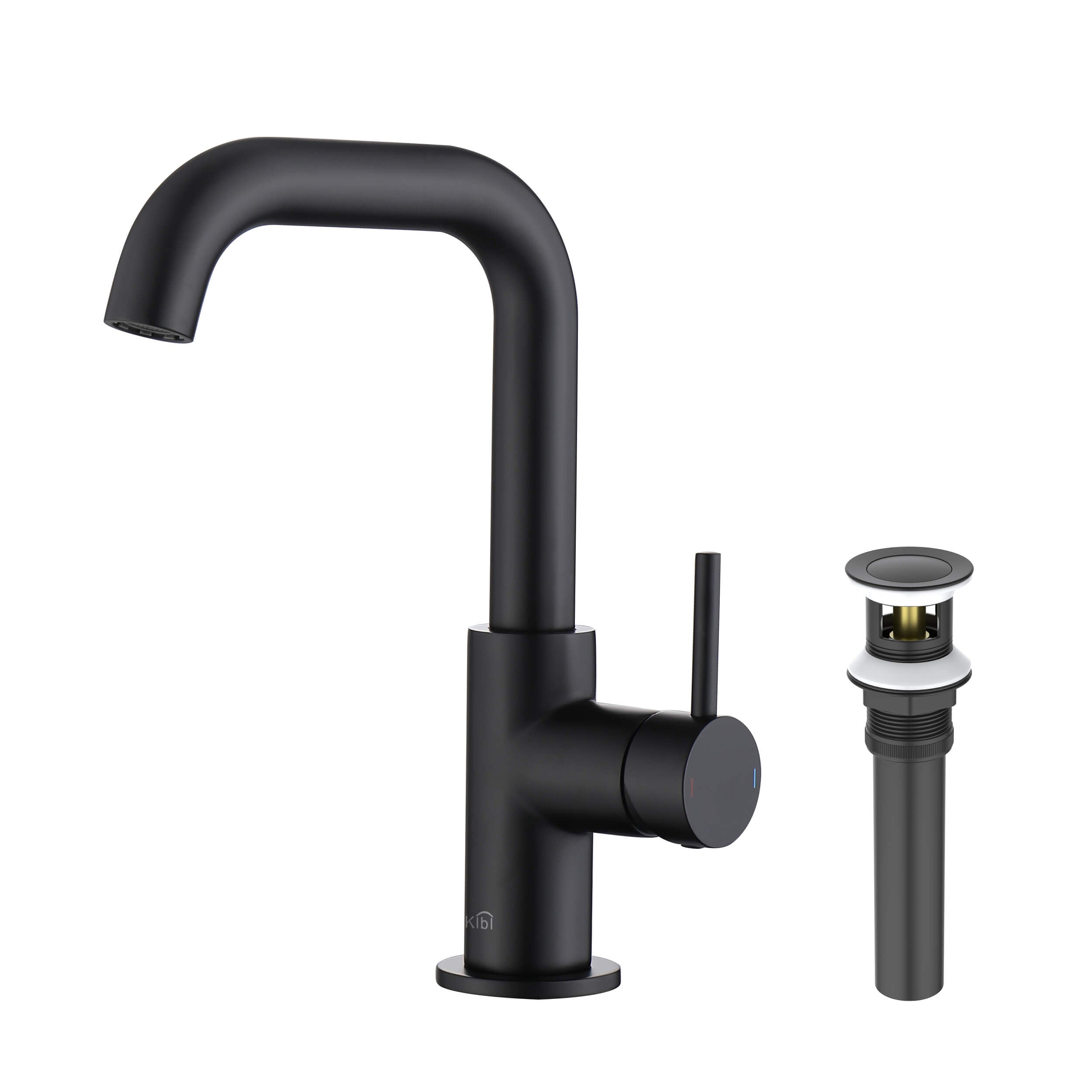 Macon Single Handle High-Arc Bathroom Vanity Sink Faucet - C-KBF1028