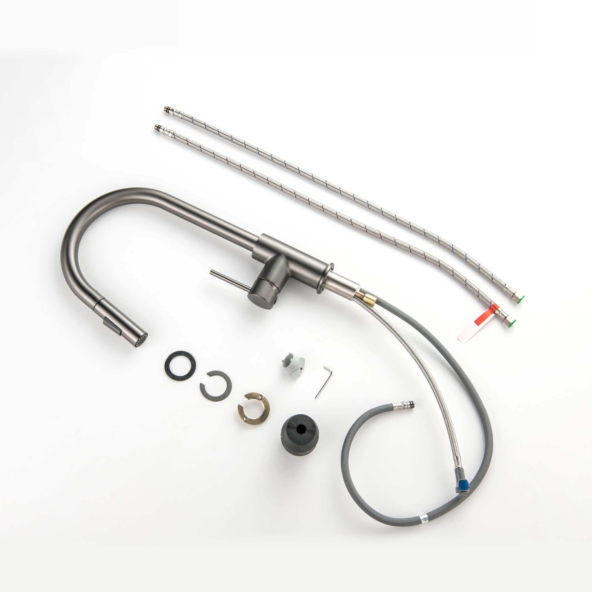 Circular Single Handle Pull Down Kitchen Faucet - KKF2013