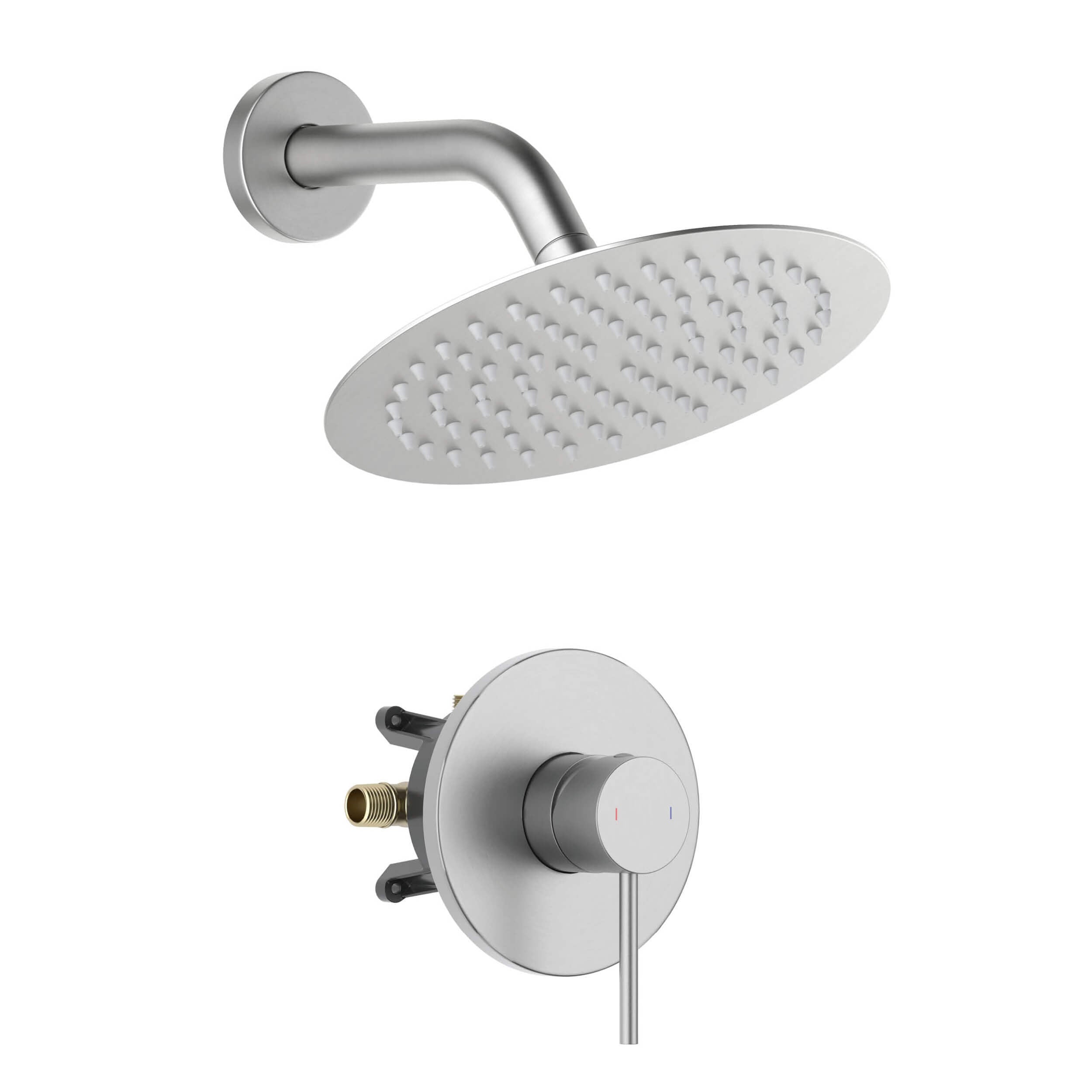 Circular Single Function Pressure Balanced Complete Shower Faucet Set - KSF4015