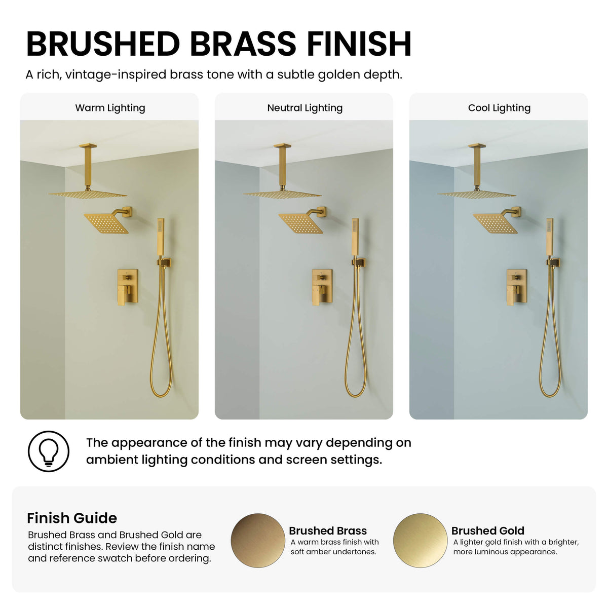 Cube 3-Function Pressure Balanced Complete Shower Faucet Set with Wall Mount, Ceiling Mount, and Handheld Shower Heads - KSF4022
